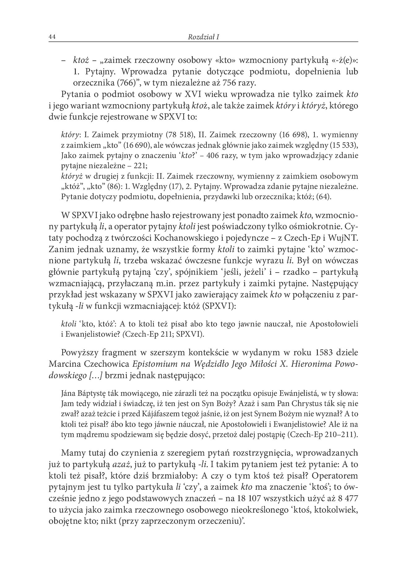 Fragment „Polskie operatory pytajne w ujęciu diachronicznym” — strona 10 z 10