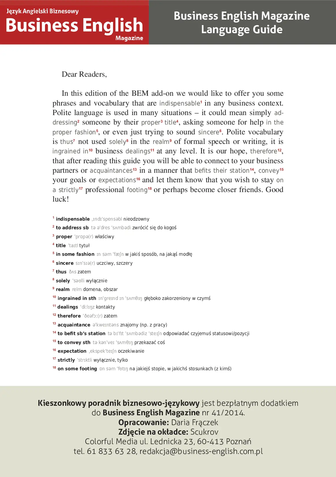 Fragment „Polite and Dyplomatic Language” — strona 2 z 3