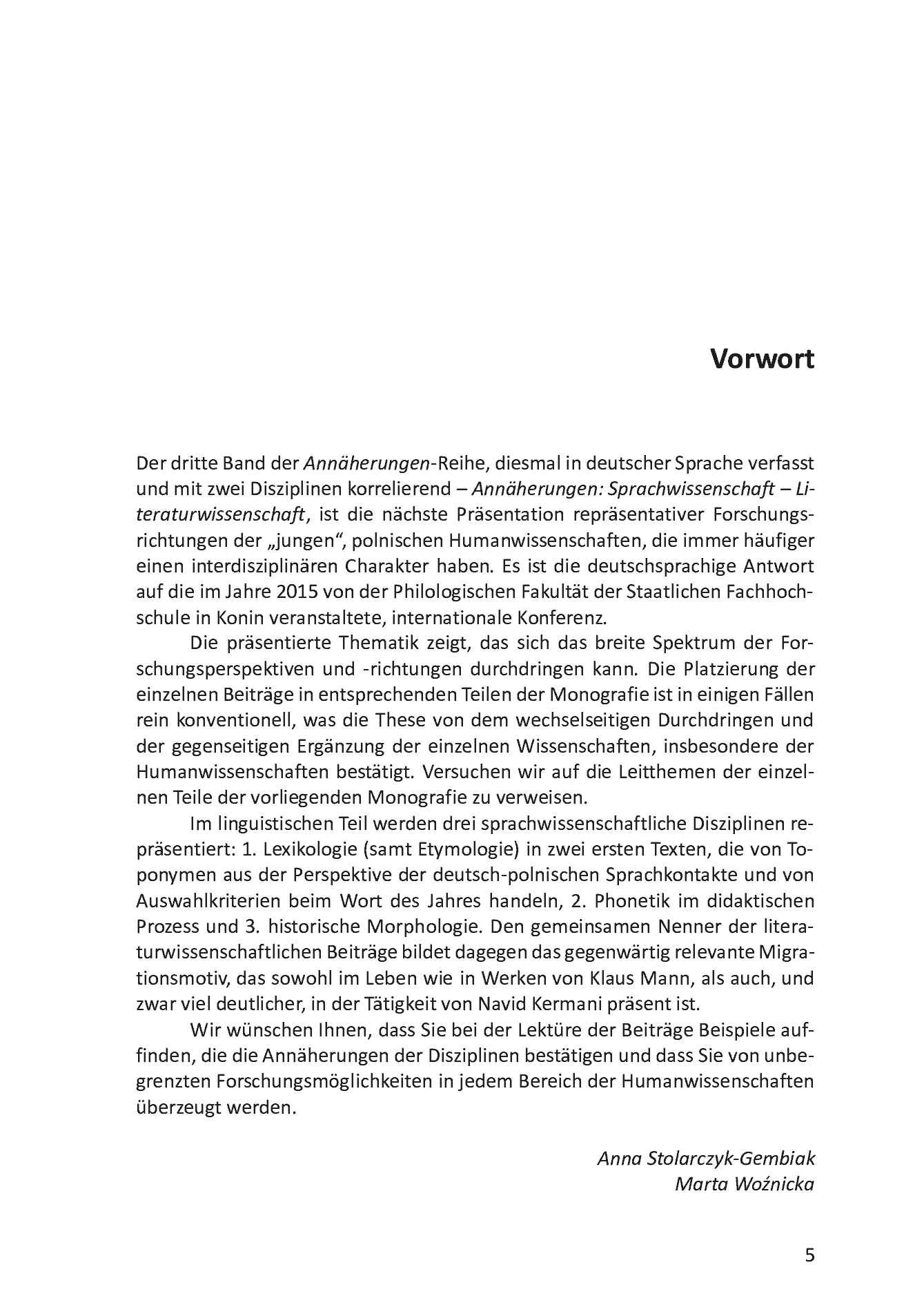 Fragment „Annäherungen 2 Sprachwissenschaft - Literaturwissenschaft” — strona 1 z 1