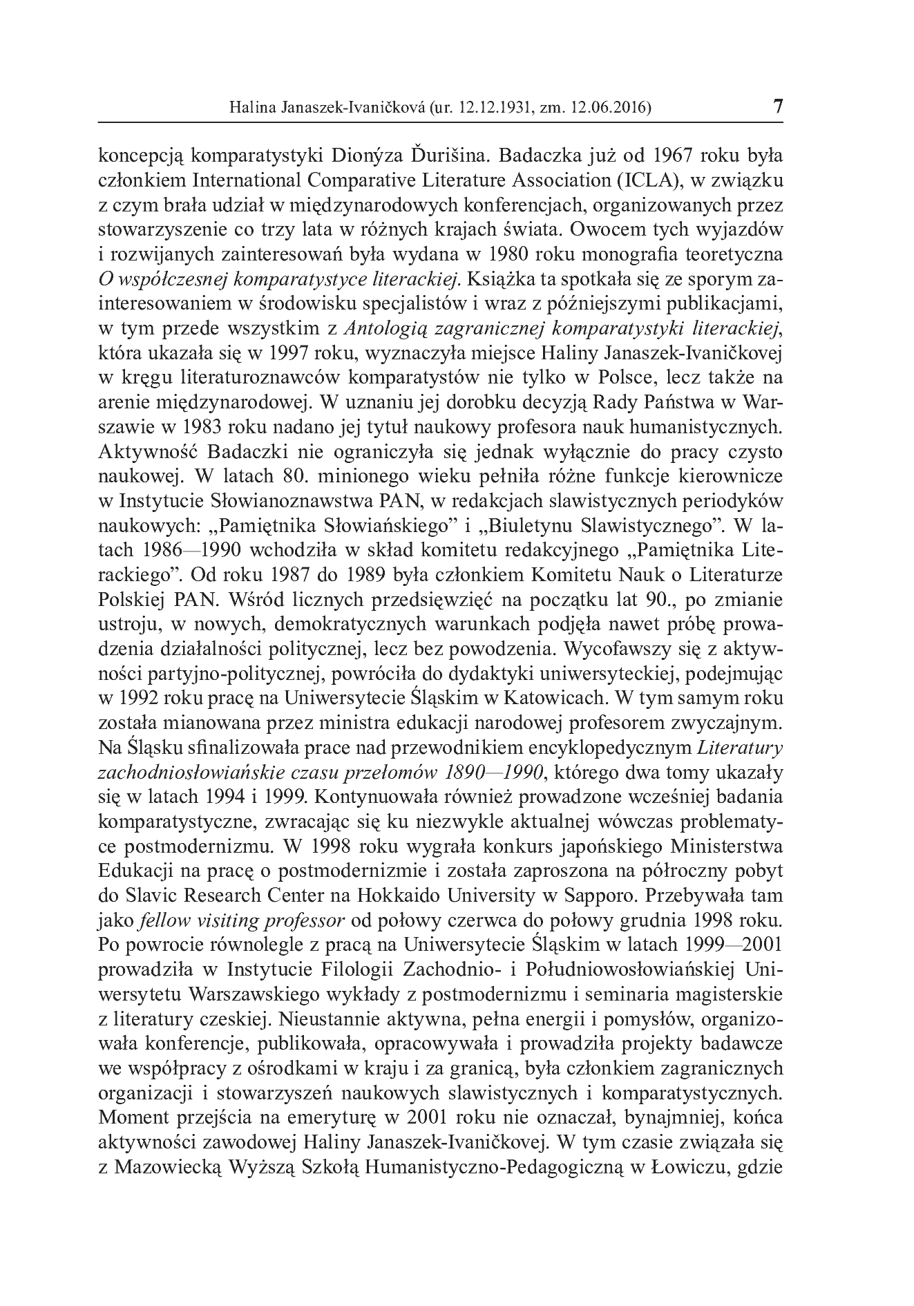 Fragment „"Przekłady Literatur Słowiańskich" 2016. T. 7. Cz. 1: Tłumacze i przekładoznawstwo słowiańskie” — strona 8 z 27