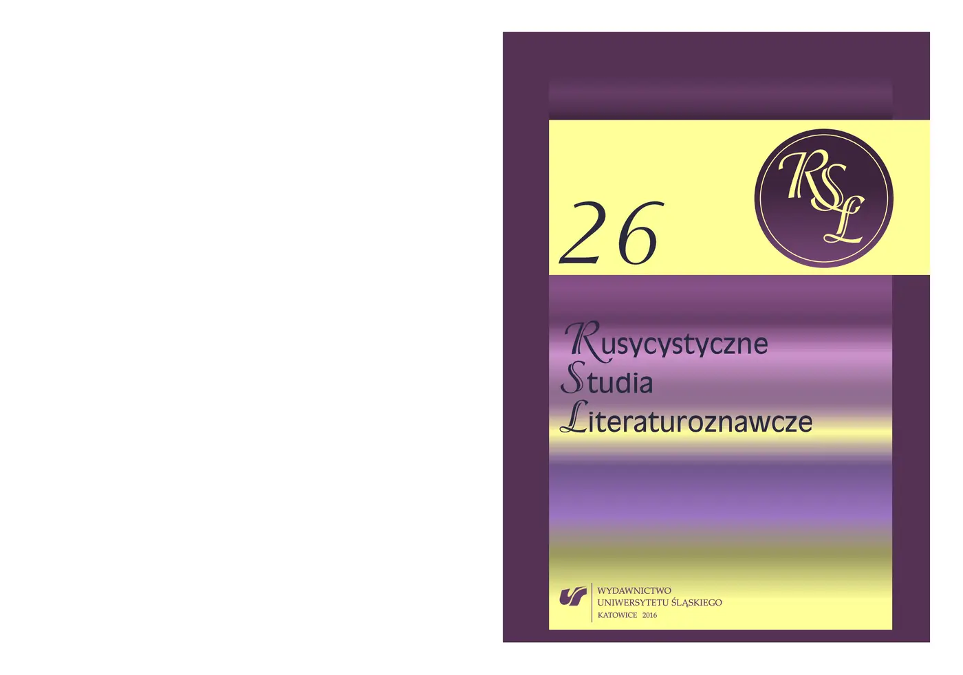 Fragment „Rusycystyczne Studia Literaturoznawcze T. 26” — strona 1 z 12