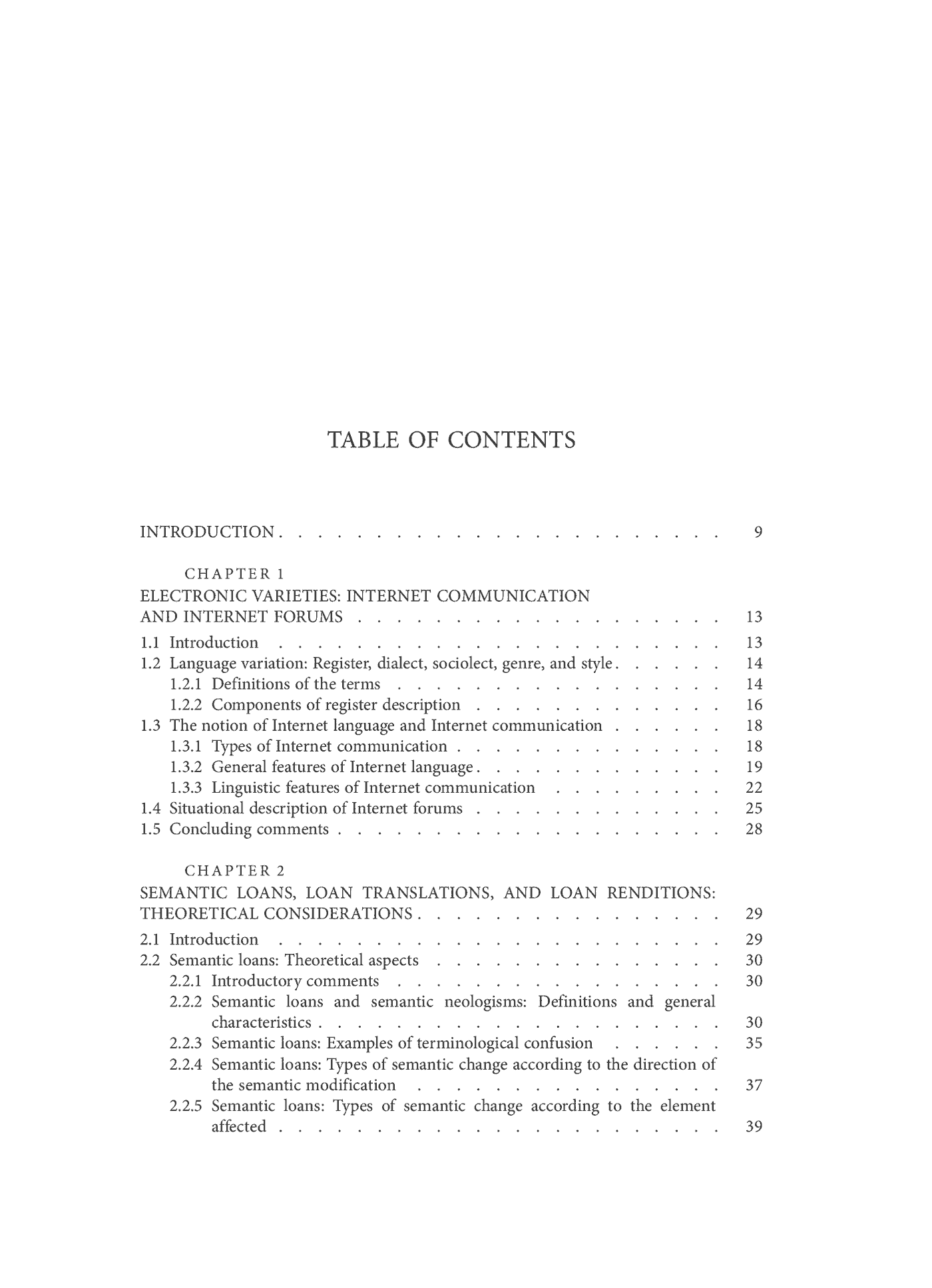 Fragment „English semantic loans, loan translations, and loan renditions in informal Polish of computer users” — strona 6 z 26