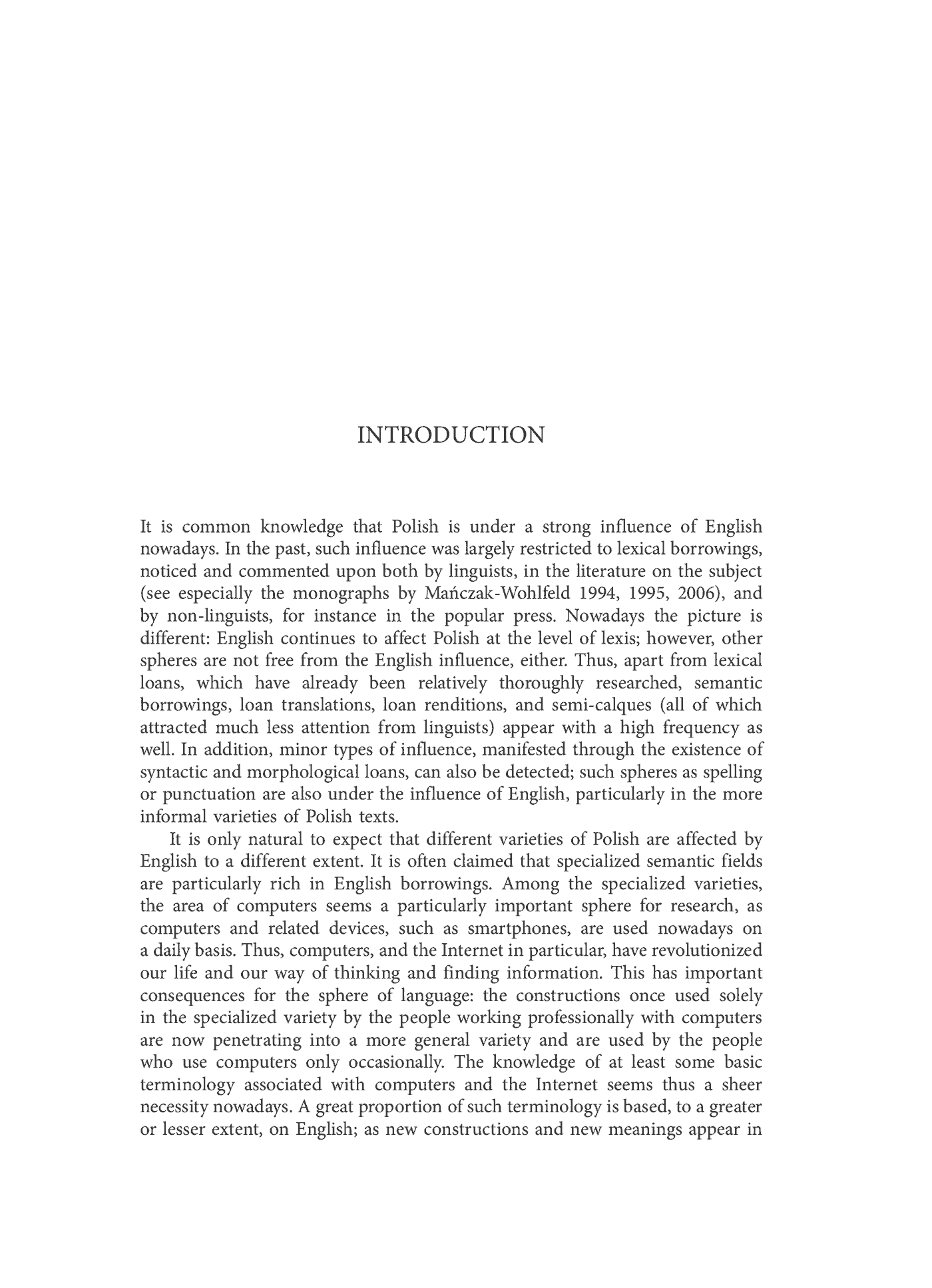 Fragment „English semantic loans, loan translations, and loan renditions in informal Polish of computer users” — strona 9 z 26