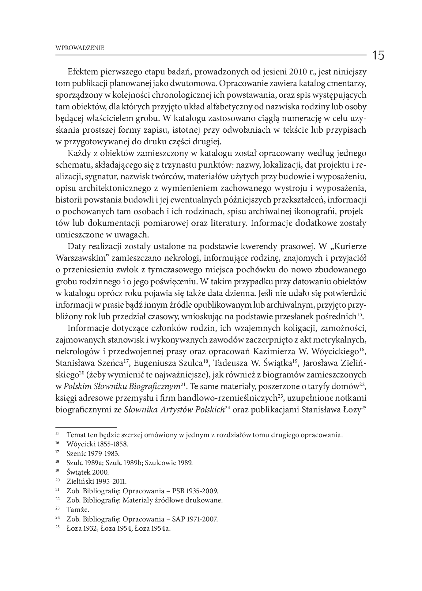 Fragment „Kaplice i mauzolea na cmentarzach Warszawy w XIX i pierwszej połowie XX wieku tom 1 Dzieła i ich twórcy” — strona 11 z 12