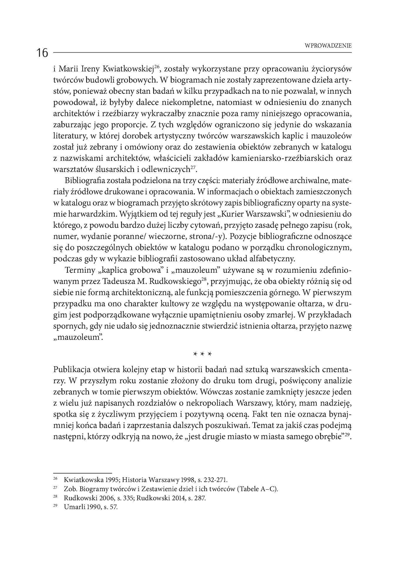 Fragment „Kaplice i mauzolea na cmentarzach Warszawy w XIX i pierwszej połowie XX wieku tom 1 Dzieła i ich twórcy” — strona 12 z 12