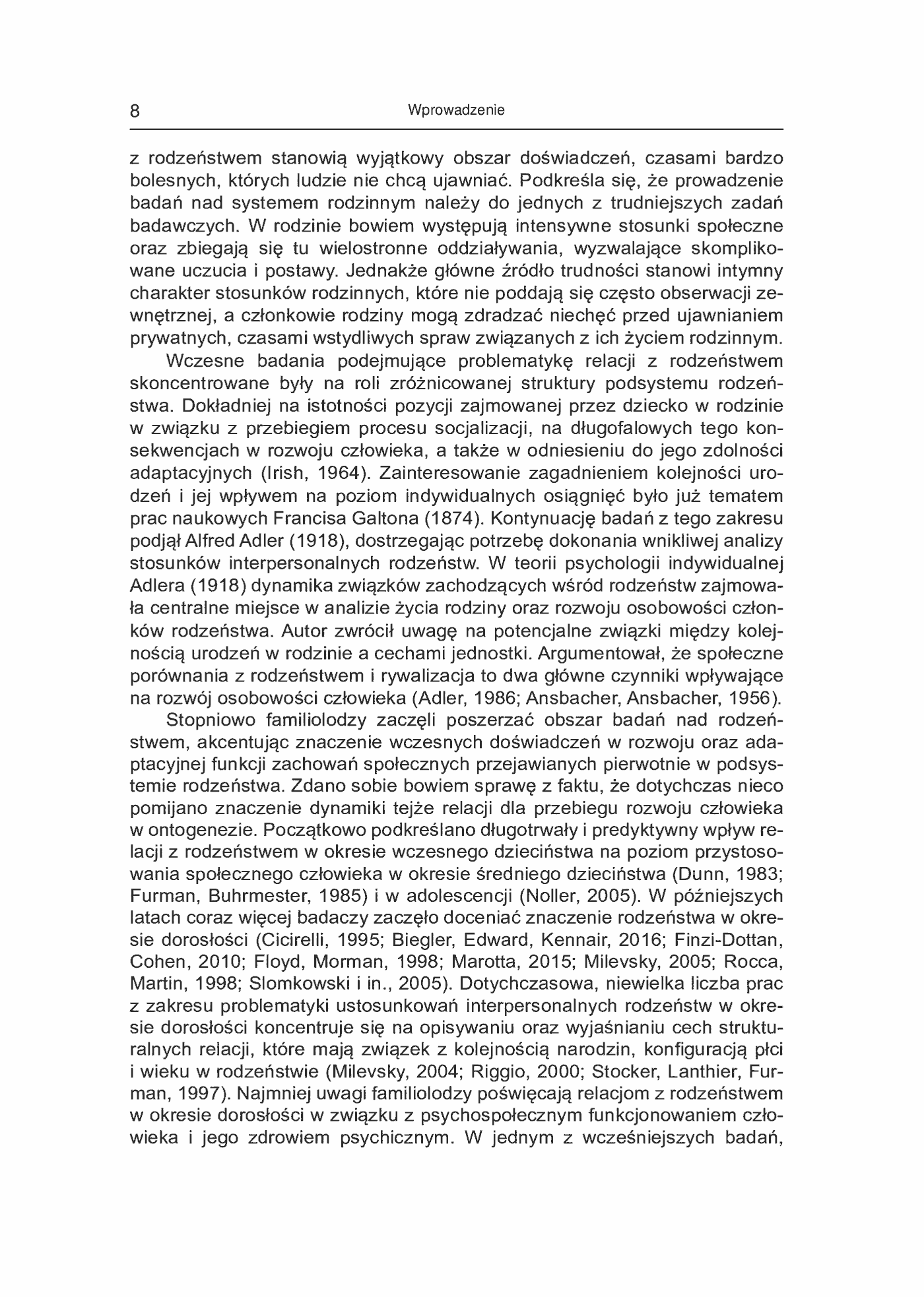 Fragment „Relacje interpersonalne dorosłych rodzeństw w aspekcie funkcjonowania psychospołecznego i krytycznych wydarzeń życiowych” — strona 9 z 21