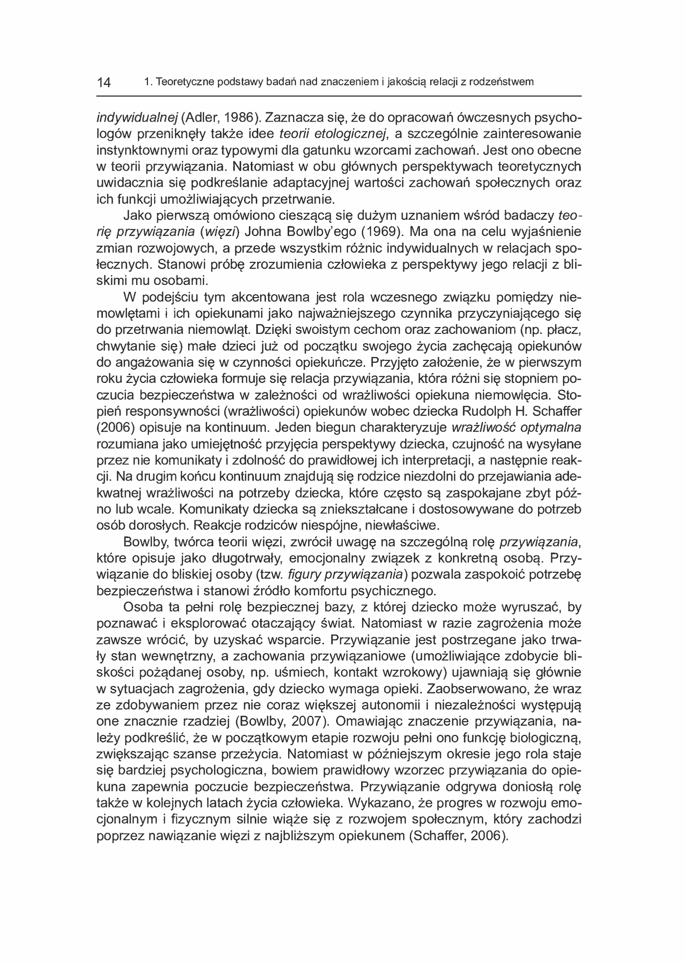 Fragment „Relacje interpersonalne dorosłych rodzeństw w aspekcie funkcjonowania psychospołecznego i krytycznych wydarzeń życiowych” — strona 14 z 21