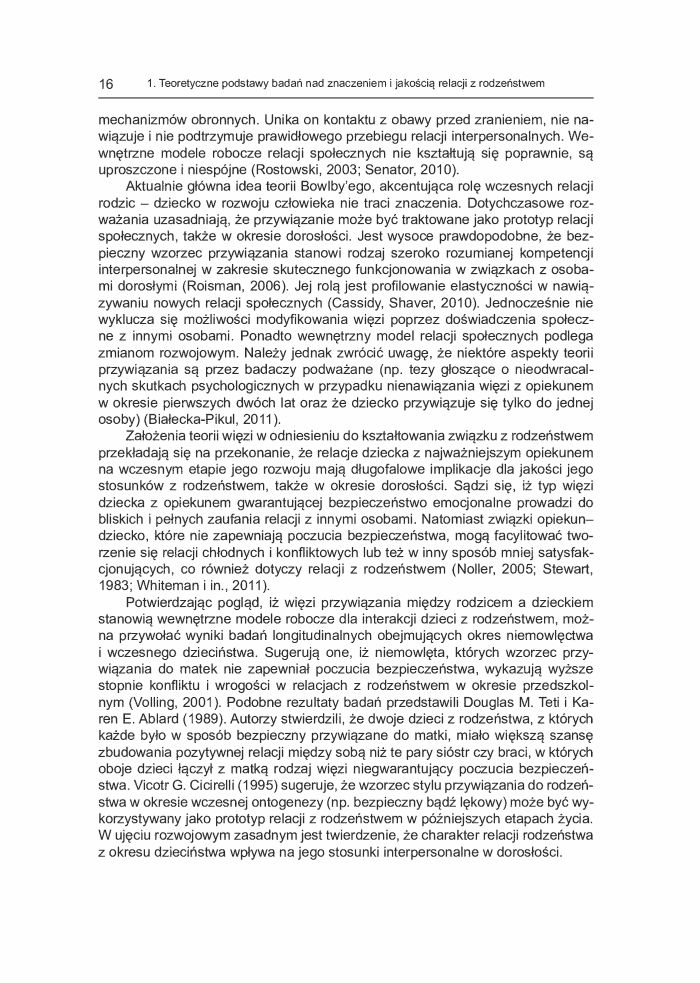 Fragment „Relacje interpersonalne dorosłych rodzeństw w aspekcie funkcjonowania psychospołecznego i krytycznych wydarzeń życiowych” — strona 16 z 21