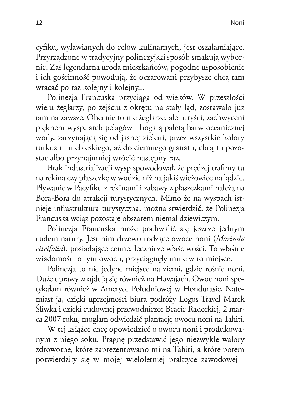 Fragment „Noni. Polinezyjski sekret zdrowia” — strona 12 z 14