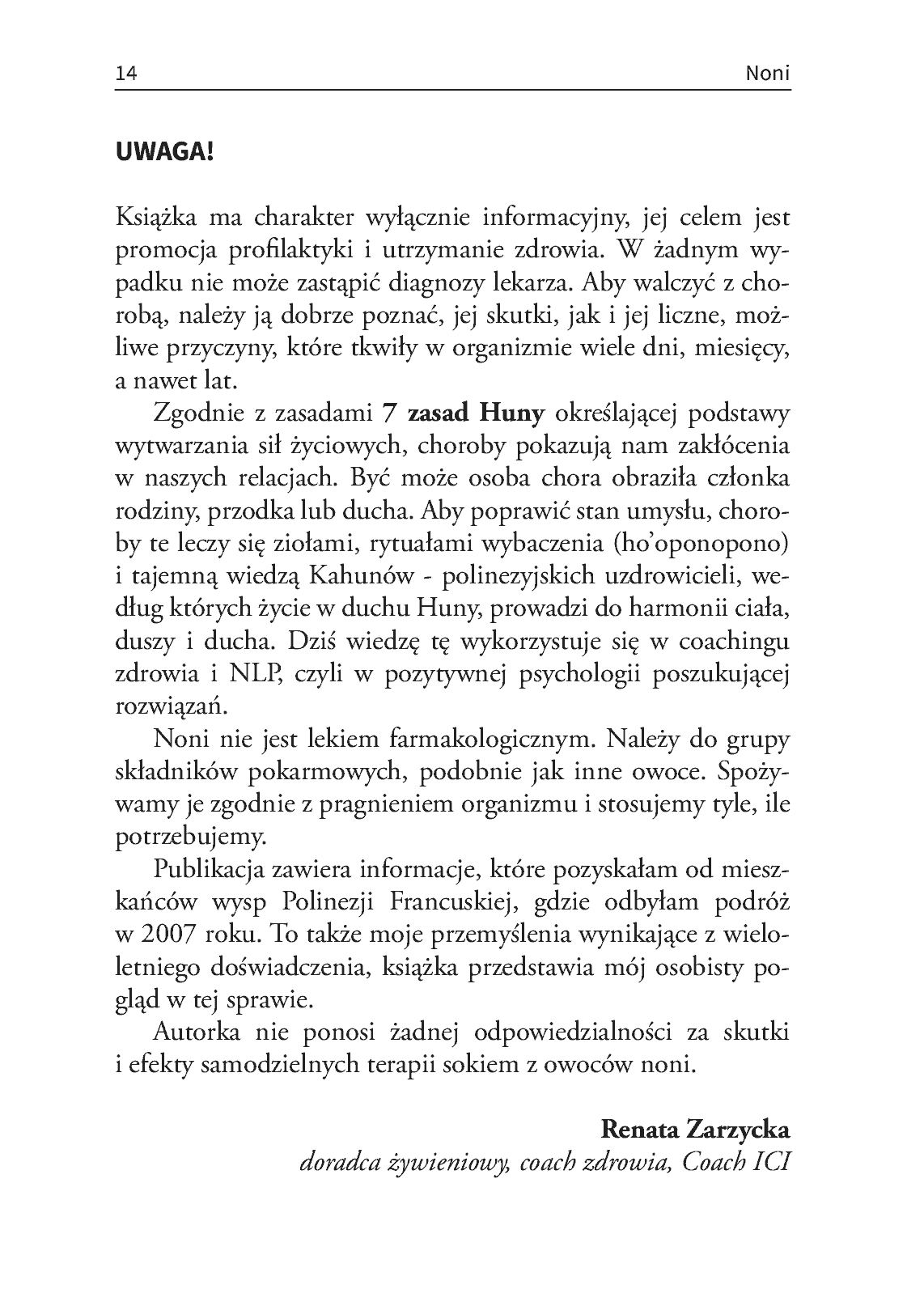 Fragment „Noni. Polinezyjski sekret zdrowia” — strona 14 z 14