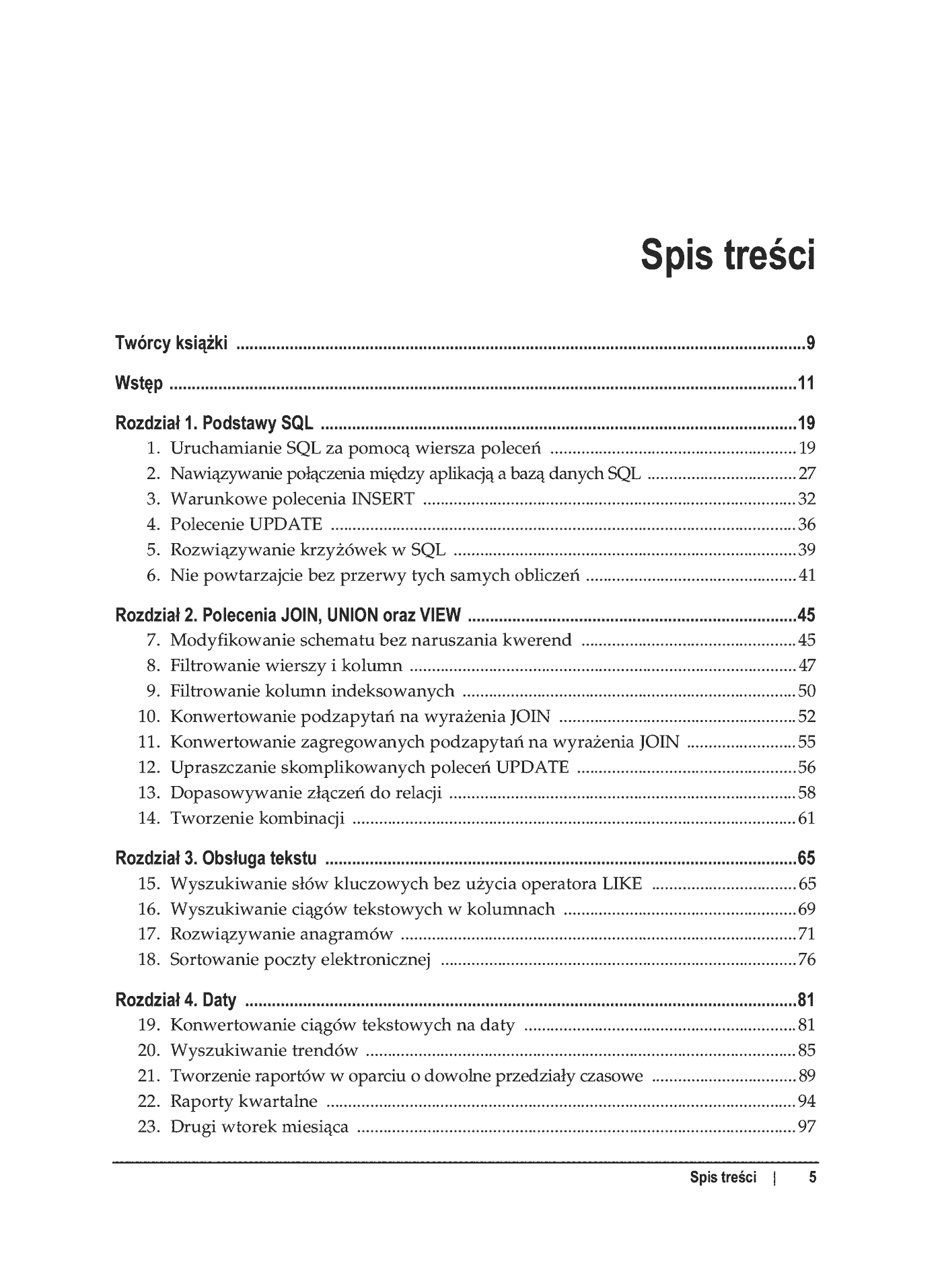 Fragment „100 sposobów na SQL” — strona 2 z 24
