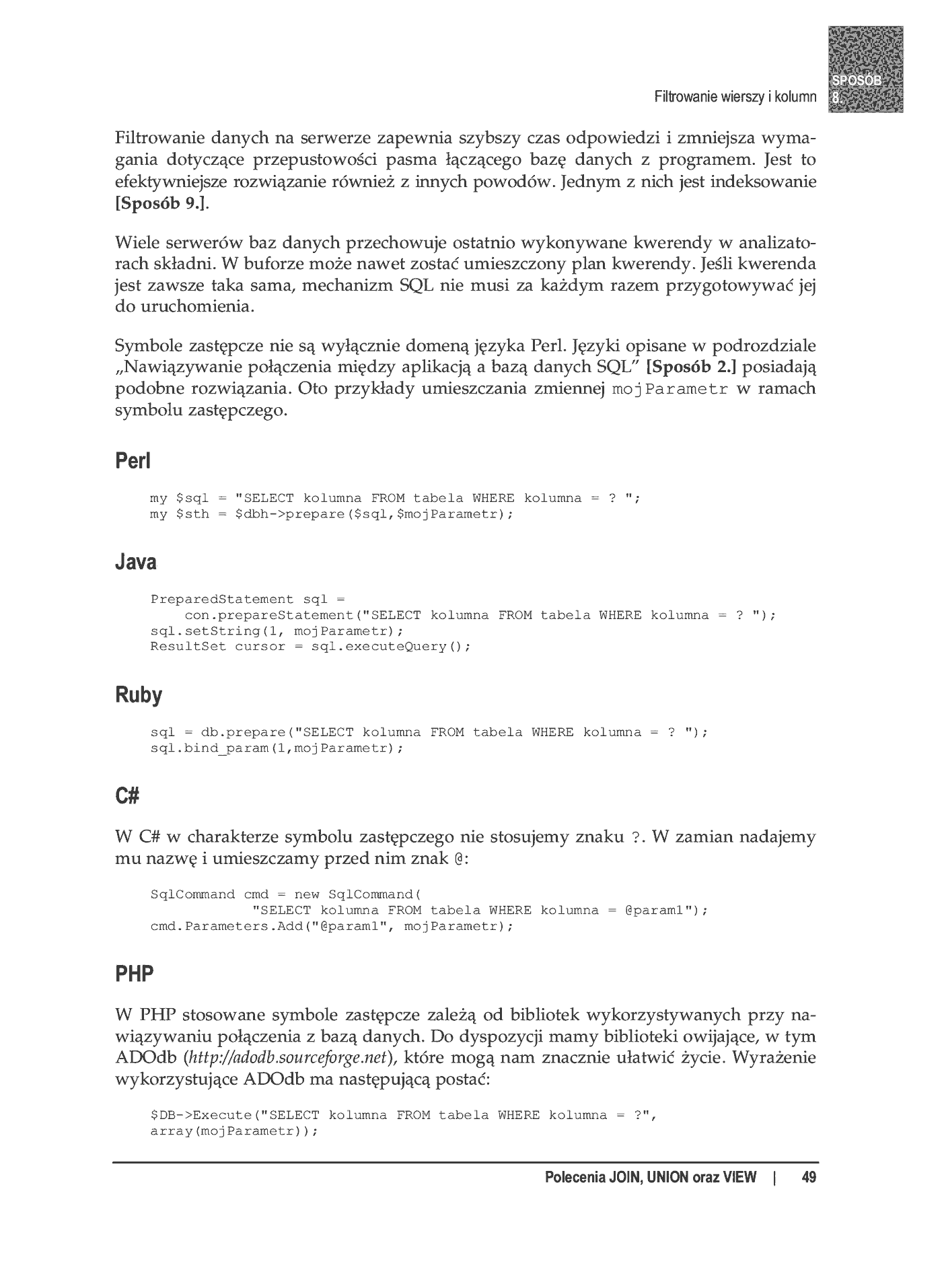 Fragment „100 sposobów na SQL” — strona 10 z 24