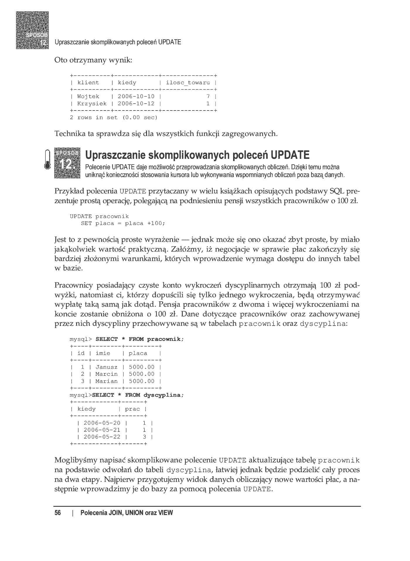 Fragment „100 sposobów na SQL” — strona 17 z 24