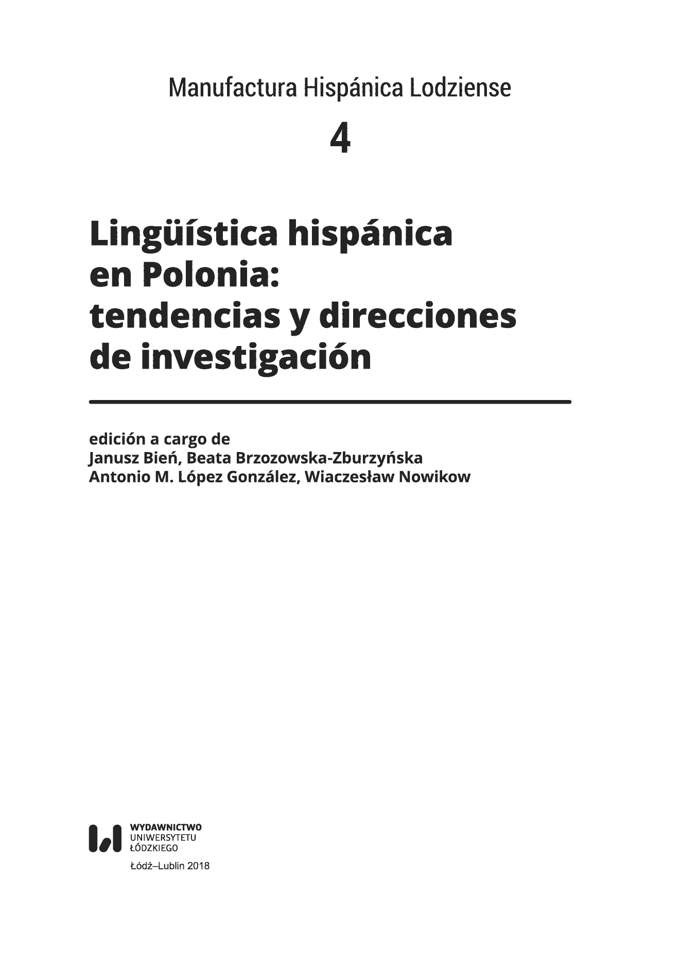 Fragment „Lingüística hispánica en Polonia: tendencias y direcciones de investigación” — strona 4 z 19