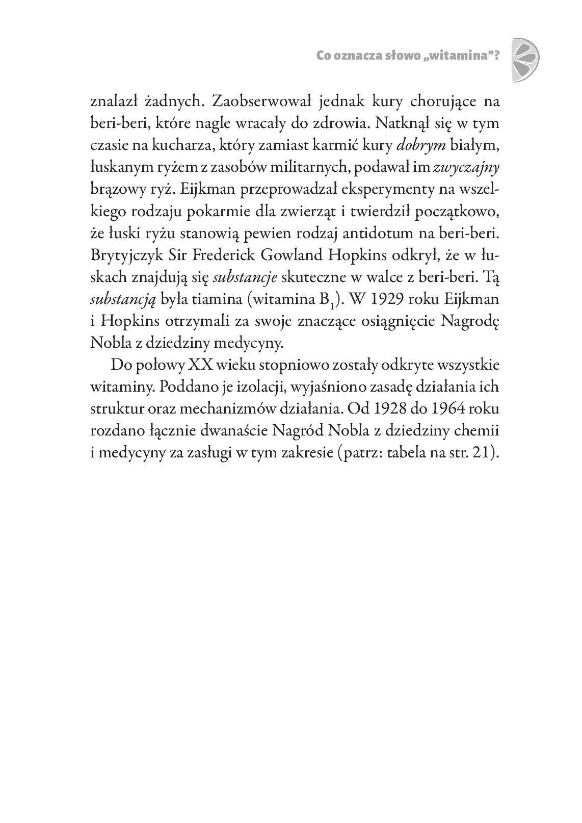 Fragment „Witaminy - czy i dlaczego pomagają” — strona 21 z 30