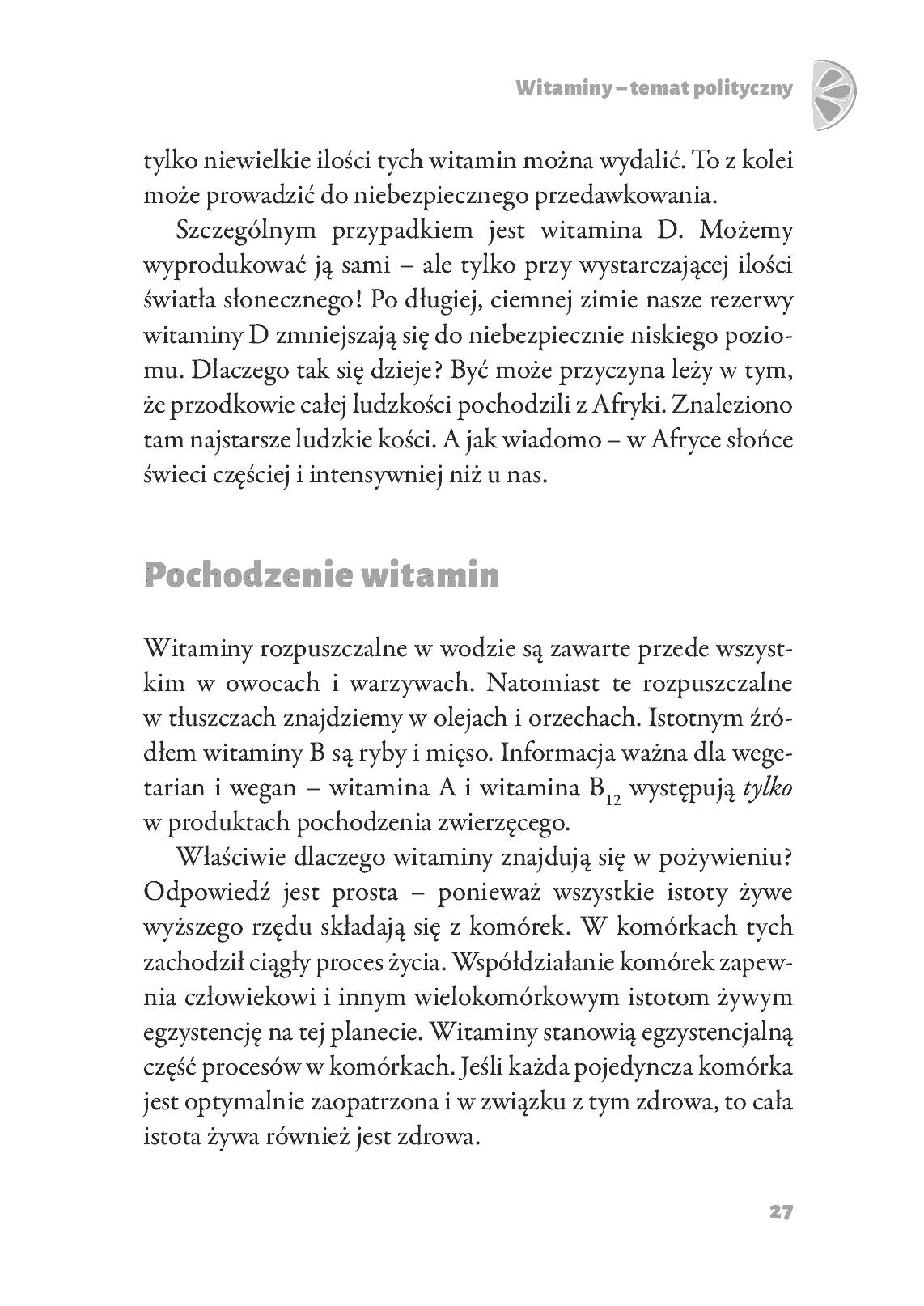 Fragment „Witaminy - czy i dlaczego pomagają” — strona 29 z 30
