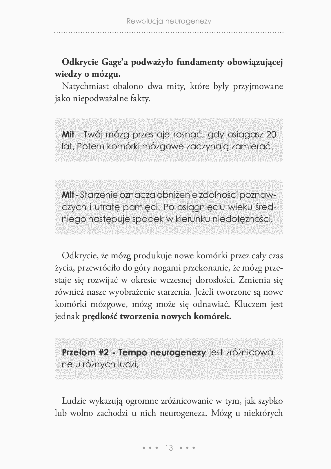 Fragment „Neurogeneza - regeneracja mózgu” — strona 13 z 30