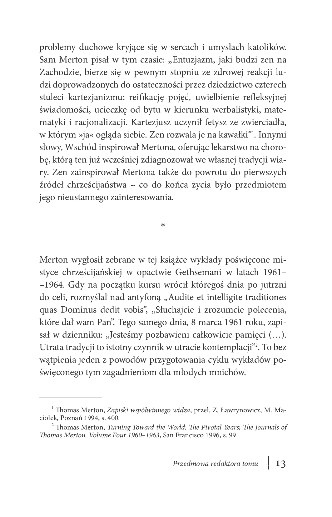 Fragment „Mistyka chrześcijańska. Trzynaście spotkań ze słynnym trapistą” — strona 13 z 30