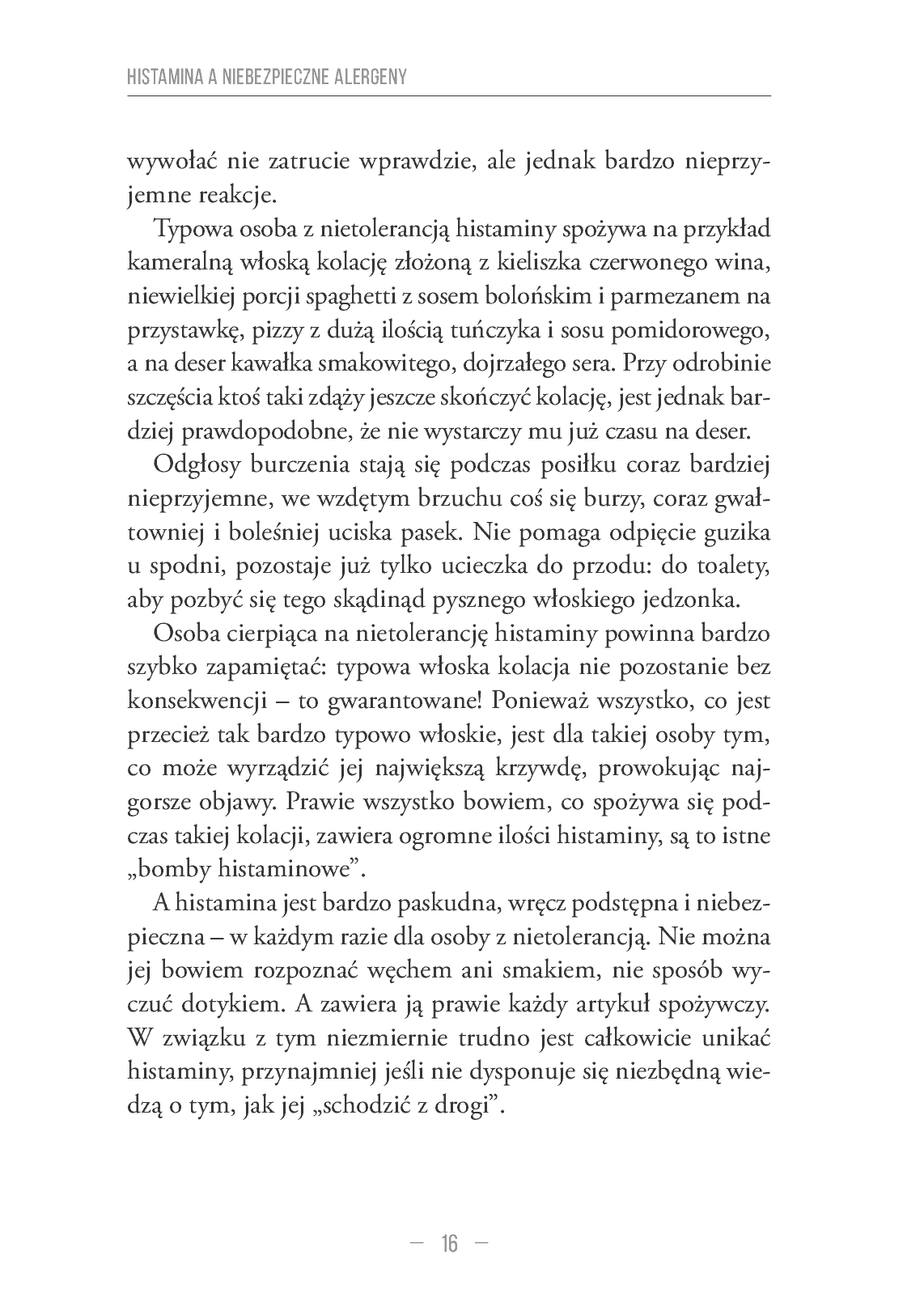 Fragment „Histamina a niebezpieczne alergeny” — strona 16 z 23