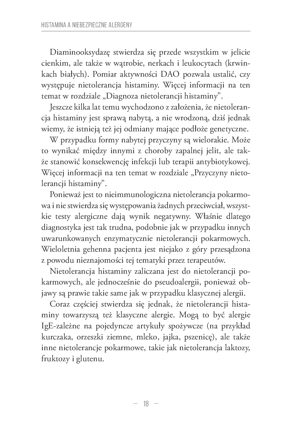 Fragment „Histamina a niebezpieczne alergeny” — strona 18 z 23