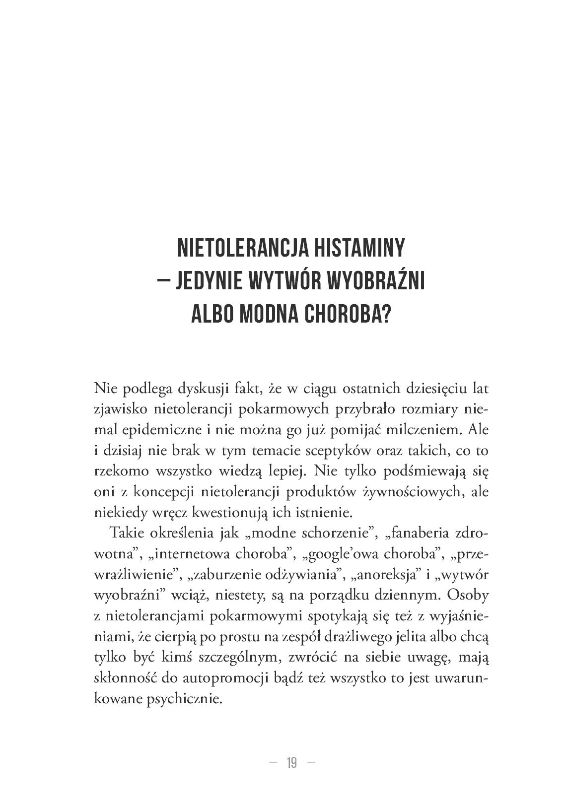 Fragment „Histamina a niebezpieczne alergeny” — strona 19 z 23