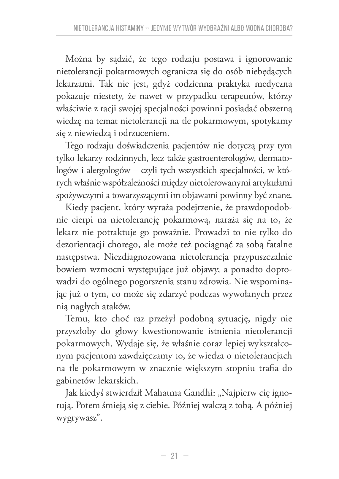 Fragment „Histamina a niebezpieczne alergeny” — strona 21 z 23