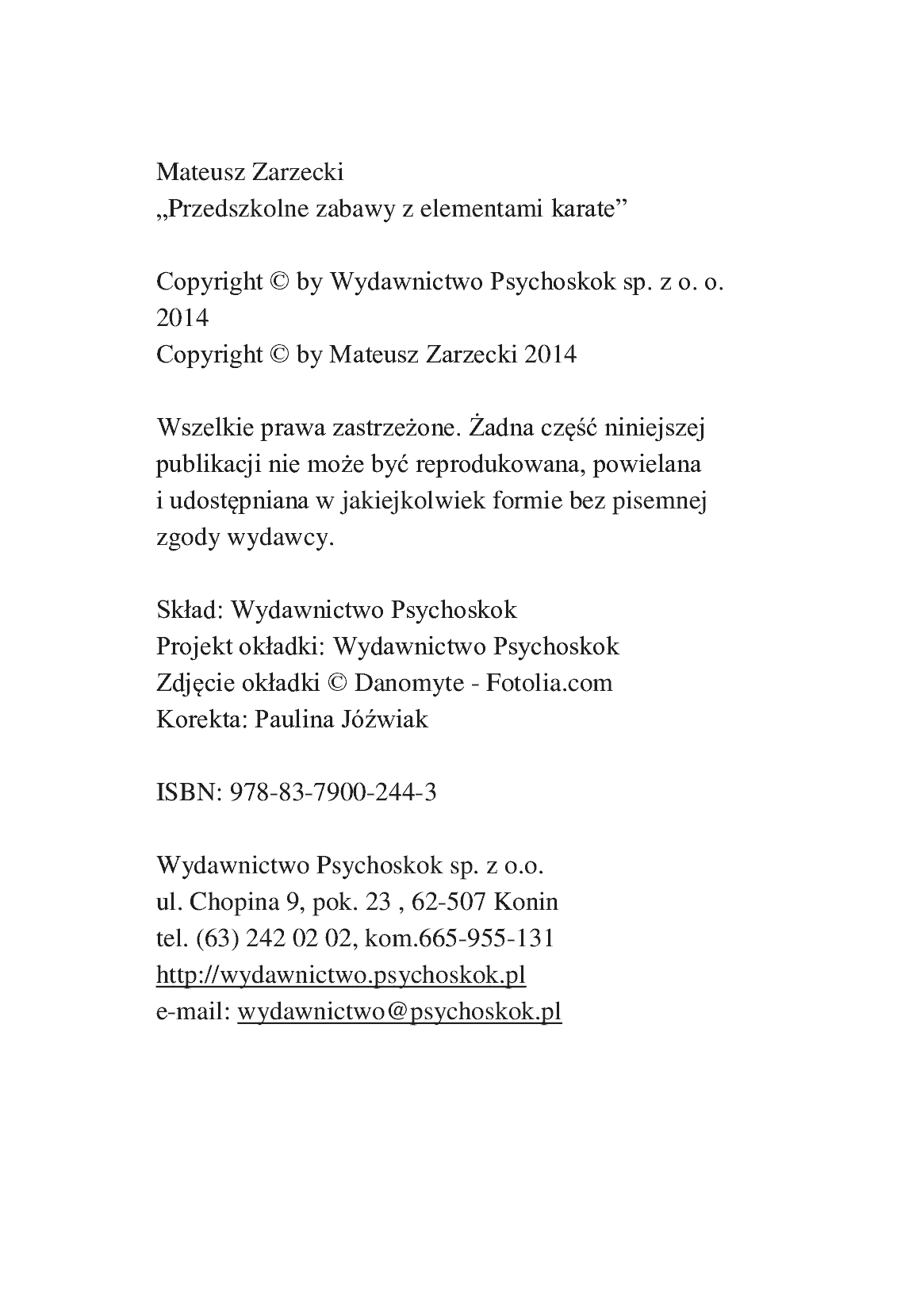 Fragment „Przedszkolne zabawy z elementami karate” — strona 3 z 13