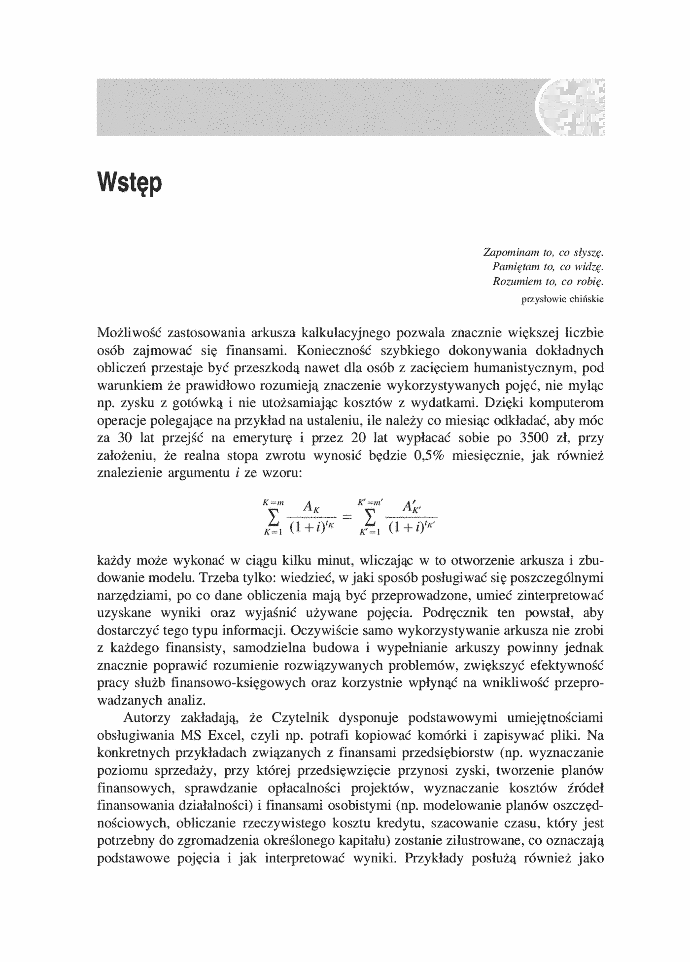 Fragment „Finanse z arkuszem kalkulacyjnym” — strona 10 z 20