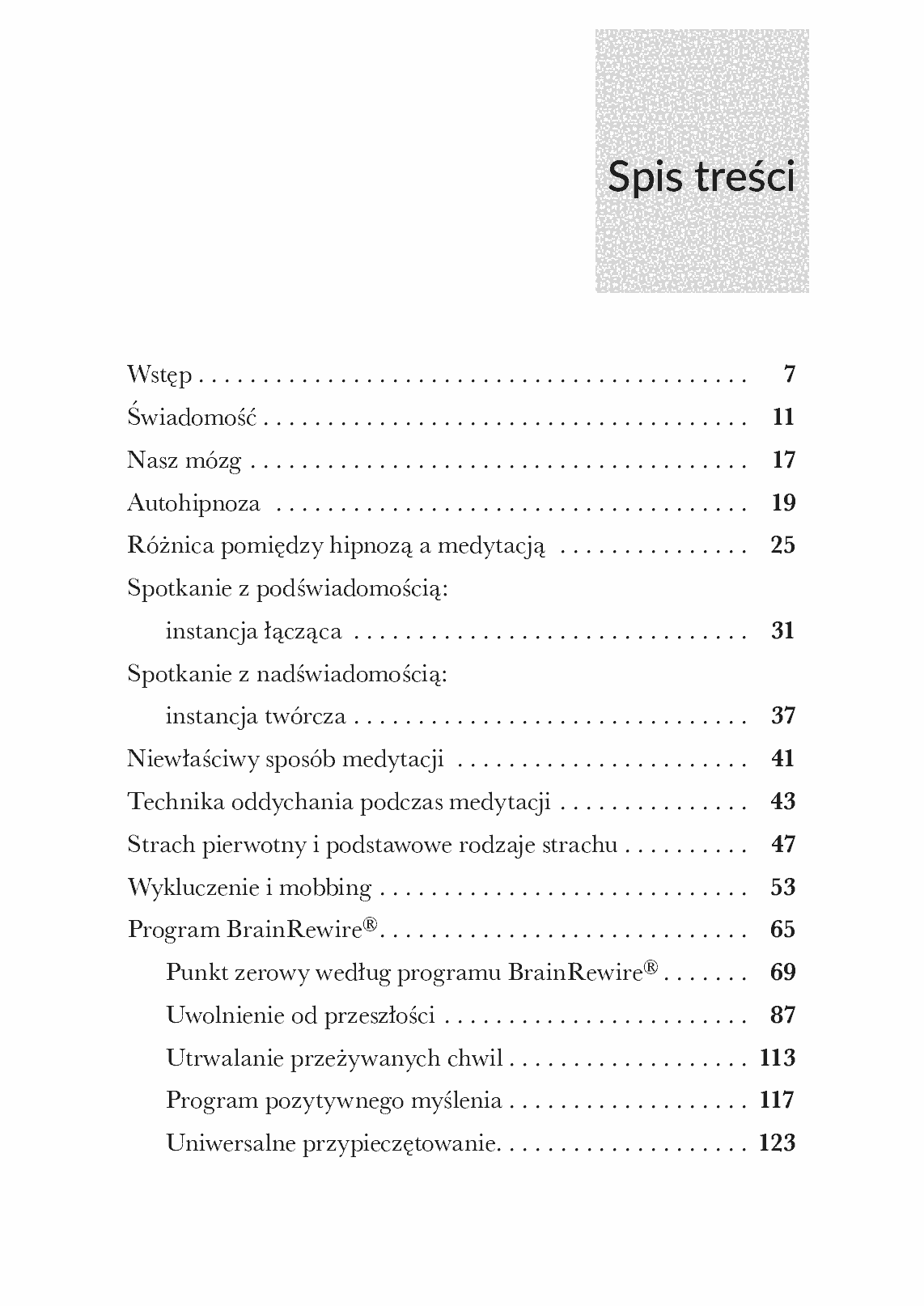 Fragment „Pozytywne programowanie podświadomości metodą BrainRewire(R)” — strona 5 z 22