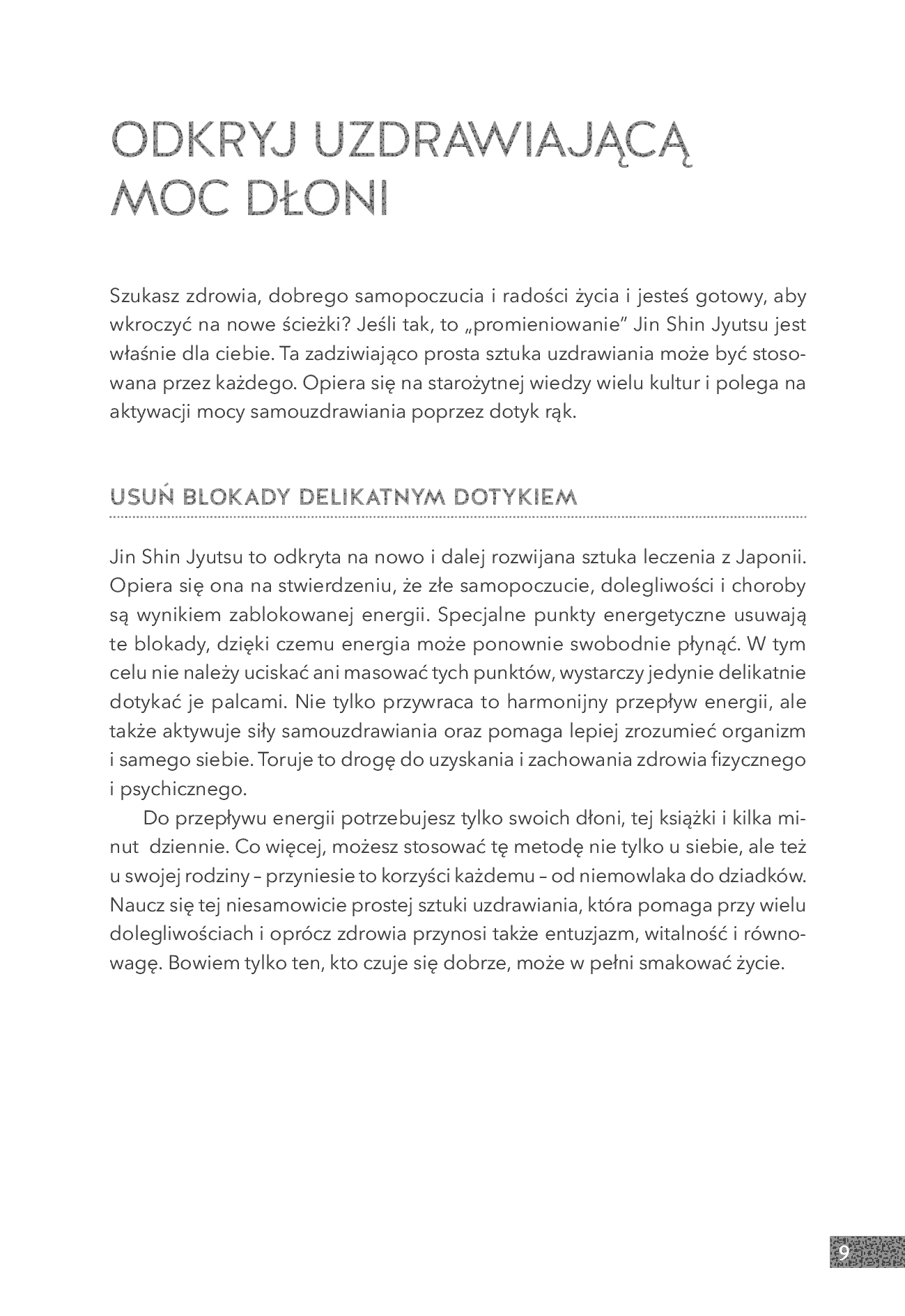 Fragment „Jin Shin Jyutsu. Japońska technika uzdrawiania dotykiem” — strona 8 z 18
