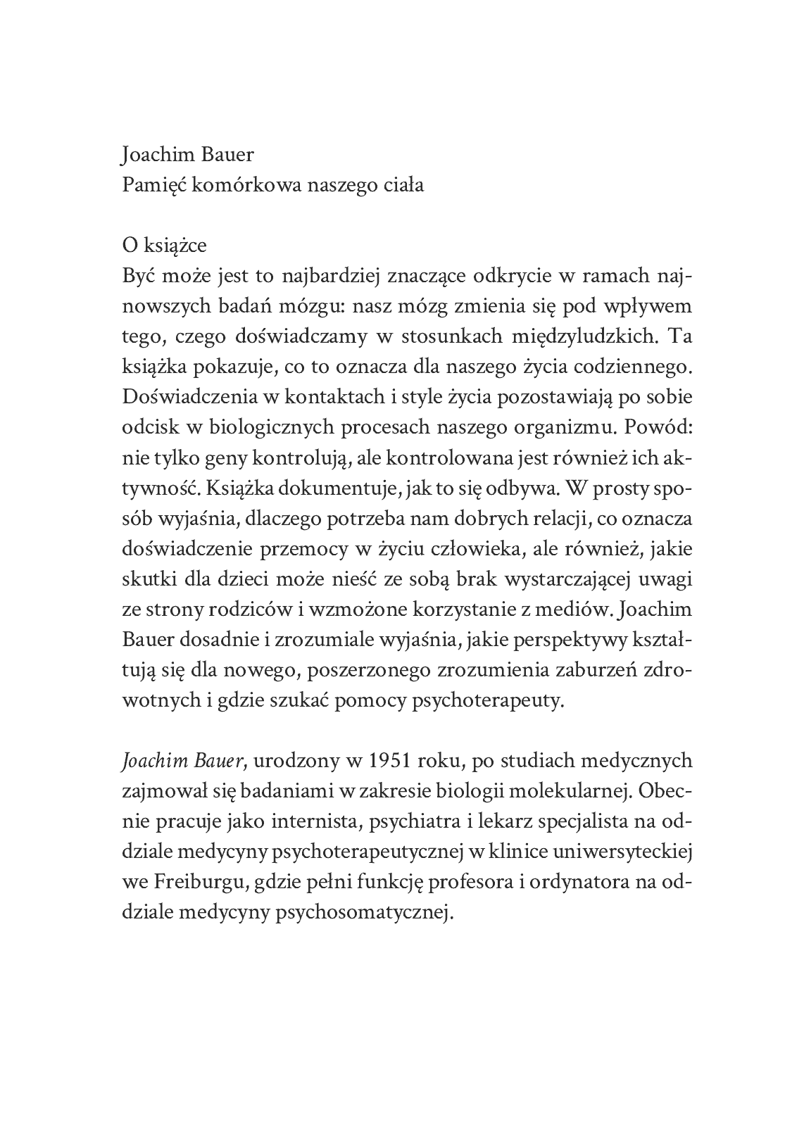 Fragment „Pamięć komórkowa naszego ciała” — strona 5 z 30