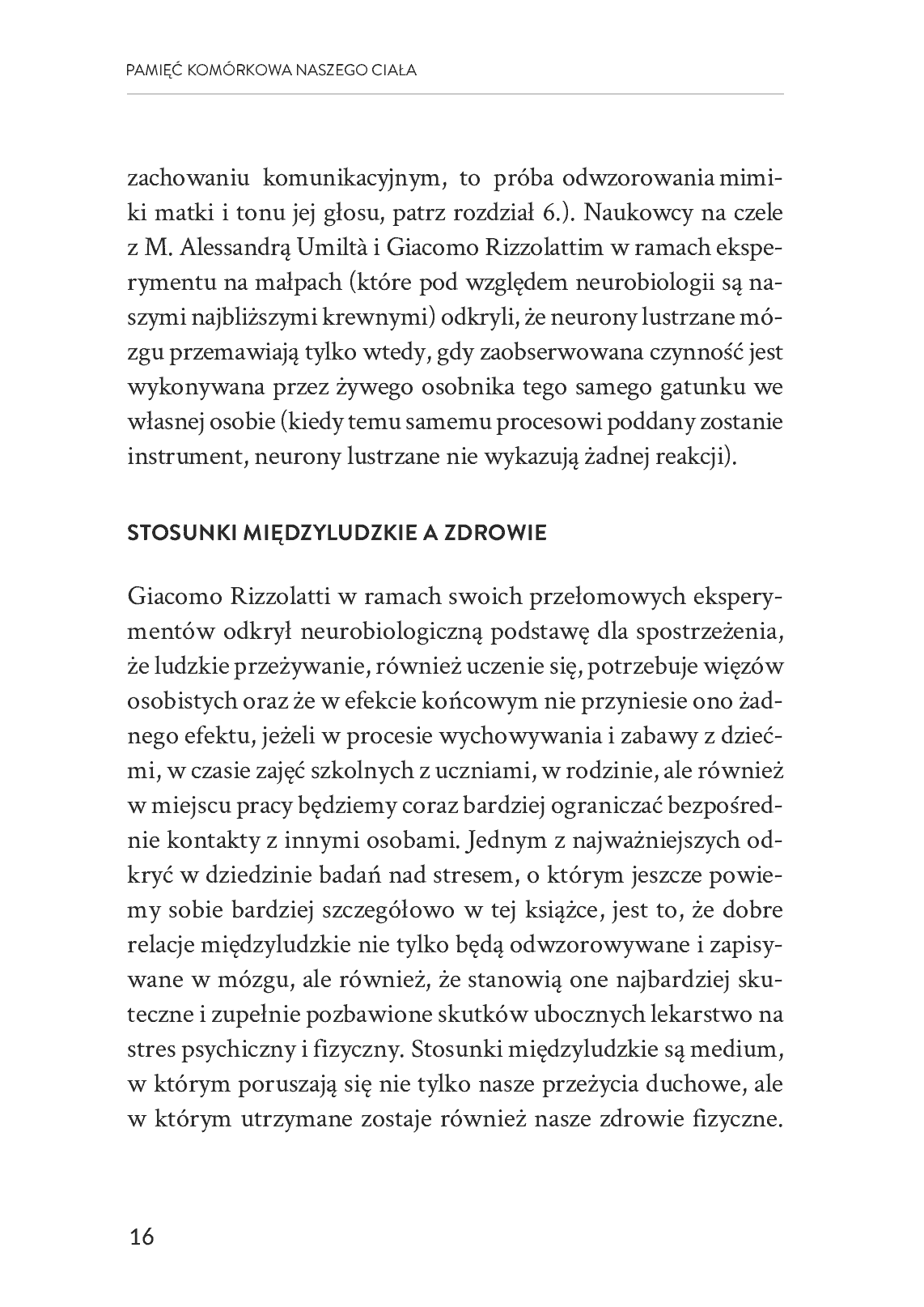 Fragment „Pamięć komórkowa naszego ciała” — strona 18 z 30