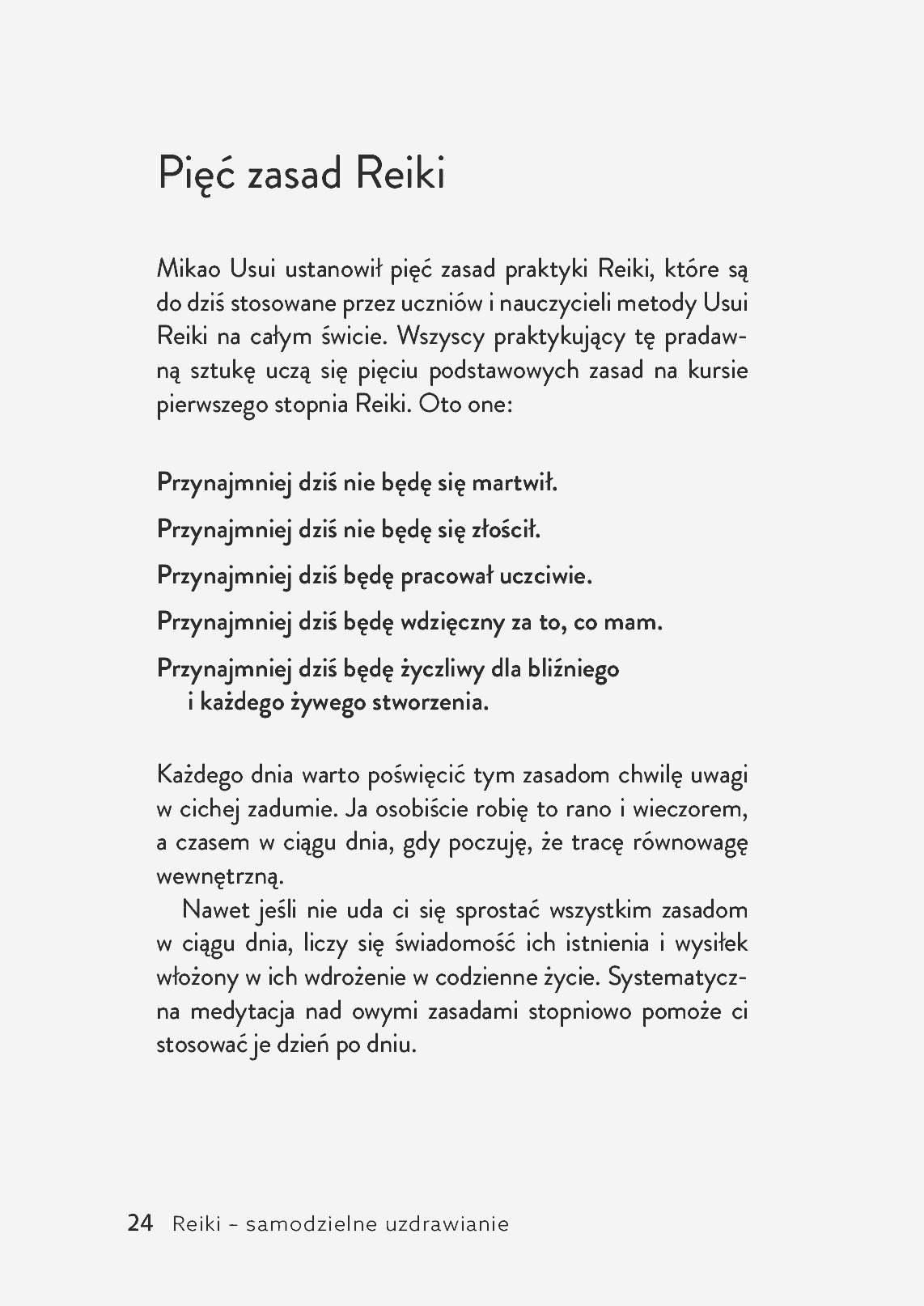 Fragment „Reiki - samodzielne uzdrawianie” — strona 24 z 30