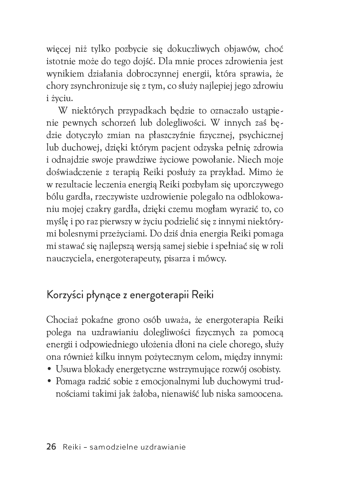 Fragment „Reiki - samodzielne uzdrawianie” — strona 26 z 30