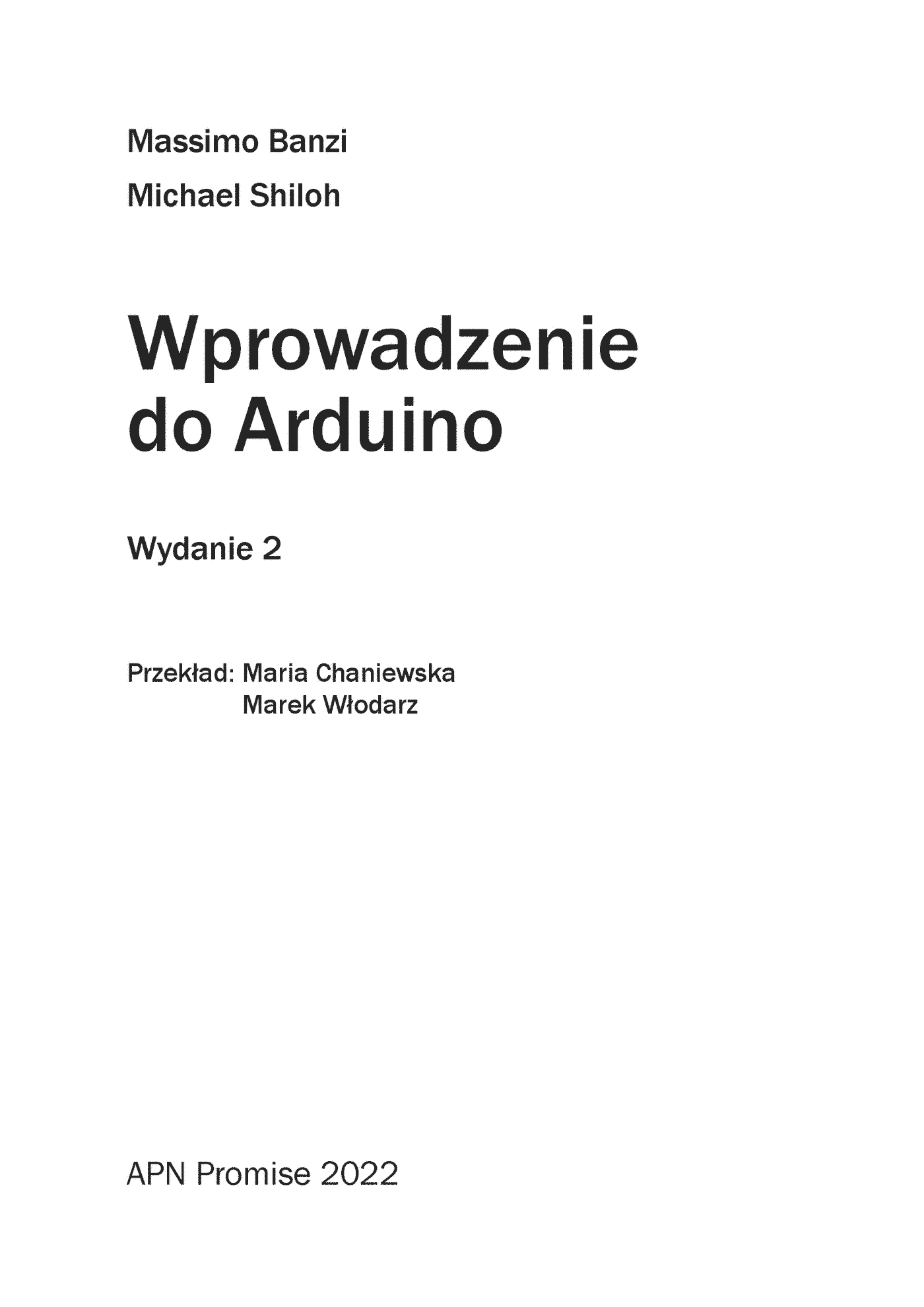 Fragment „Wprowadzenie do Arduino, wyd. II” — strona 2 z 30