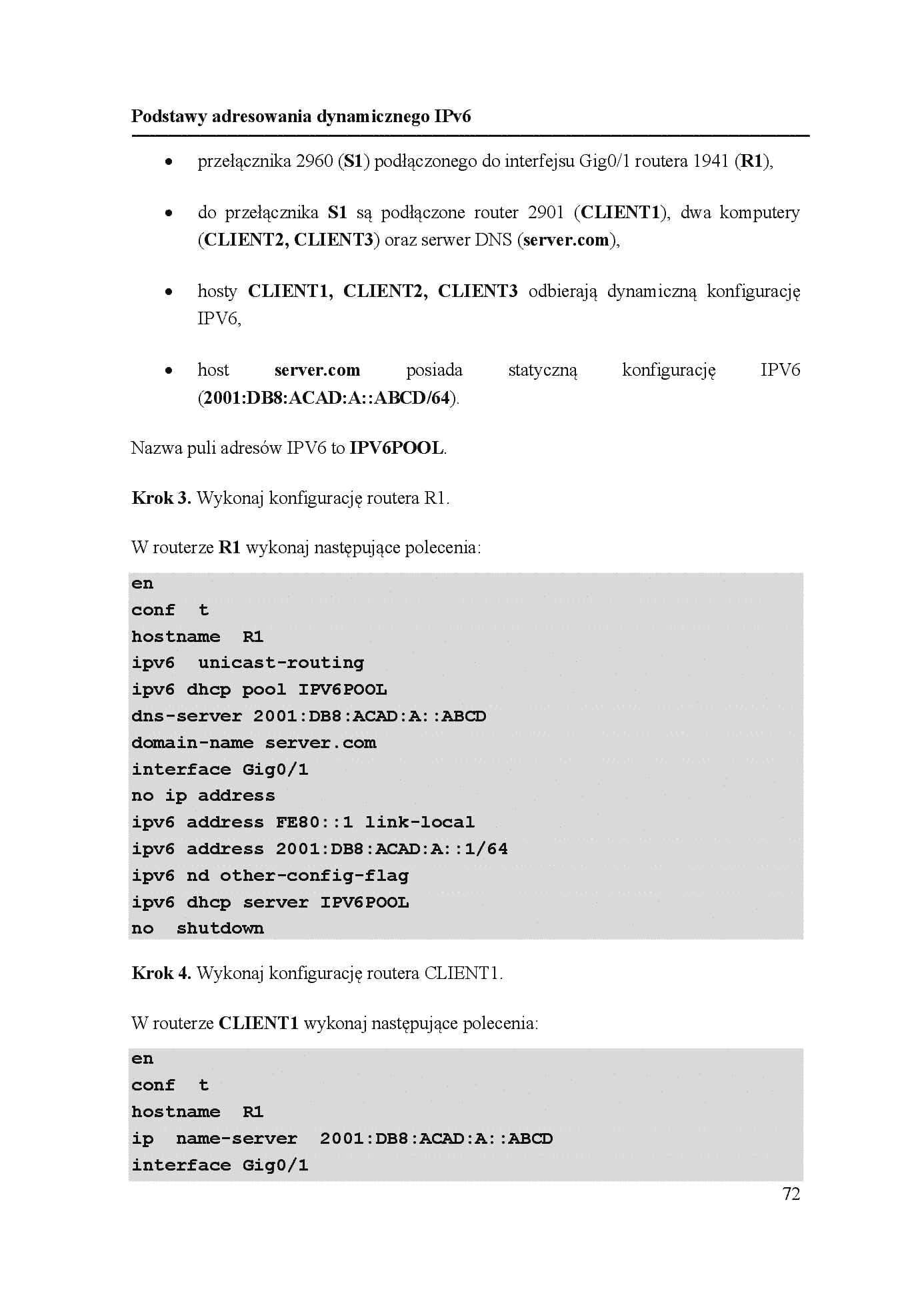 Fragment „Podstawy konfiguracji IPv6 dla technika i studenta IT z przykładami i ćwiczeniami w Packet Tracer” — strona 18 z 30