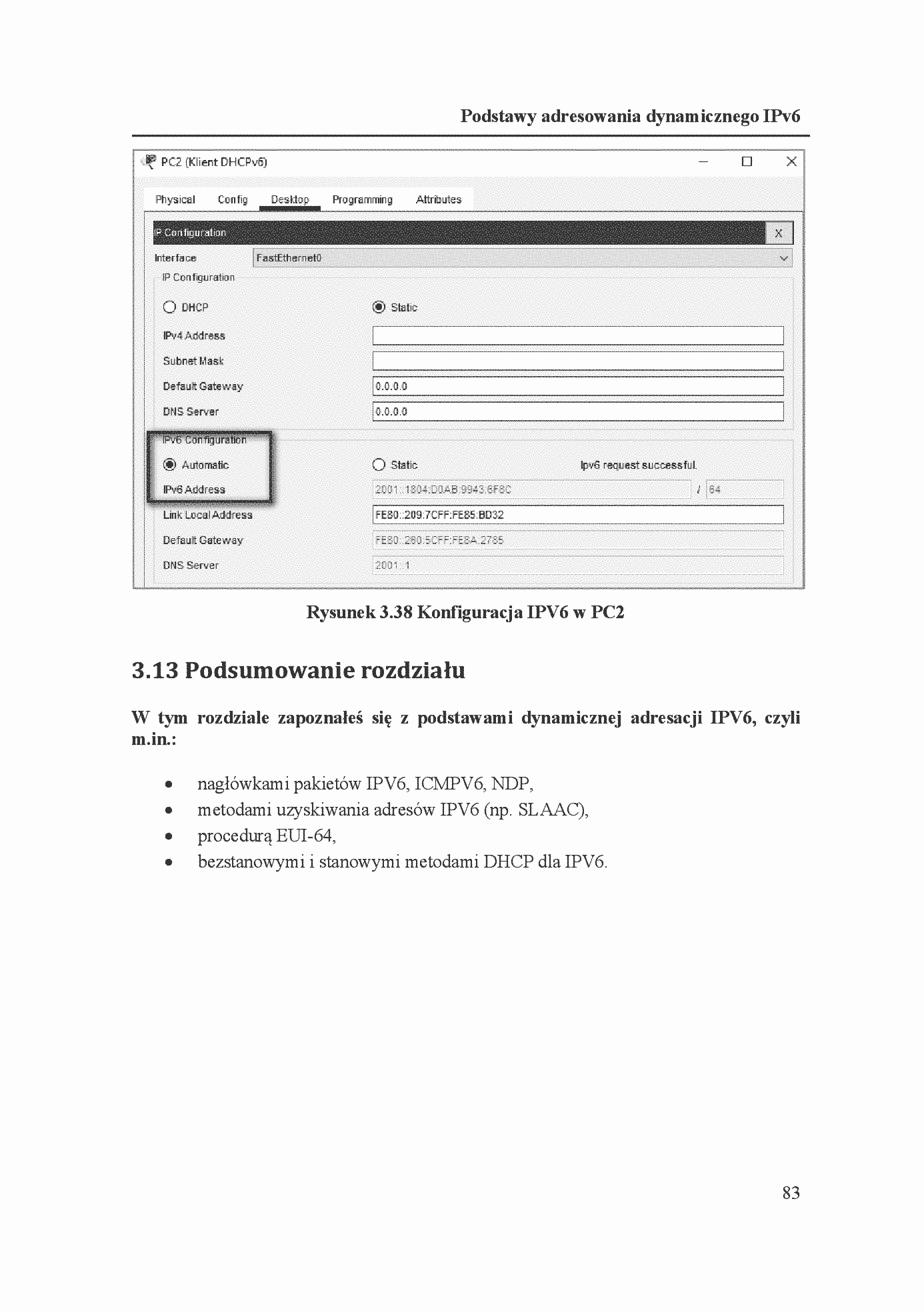 Fragment „Podstawy konfiguracji IPv6 dla technika i studenta IT z przykładami i ćwiczeniami w Packet Tracer” — strona 29 z 30