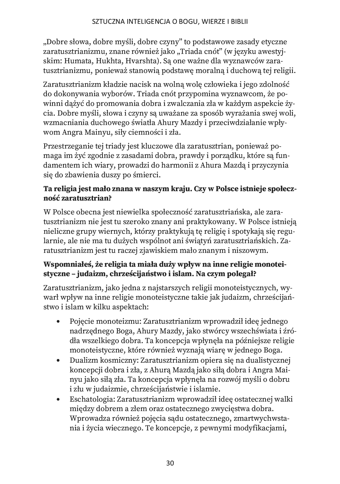 Fragment „Sztuczna inteligencja o Bogu, wierze i Biblii. Rozmowy z chatbotem” — strona 30 z 30