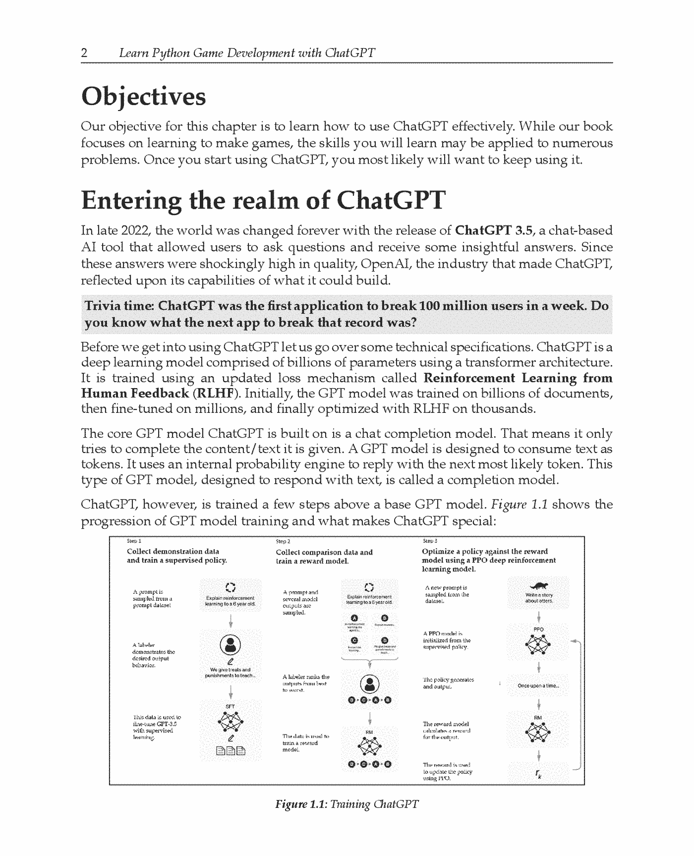 Fragment „Learn Python Game Development with ChatGPT” — strona 18 z 21