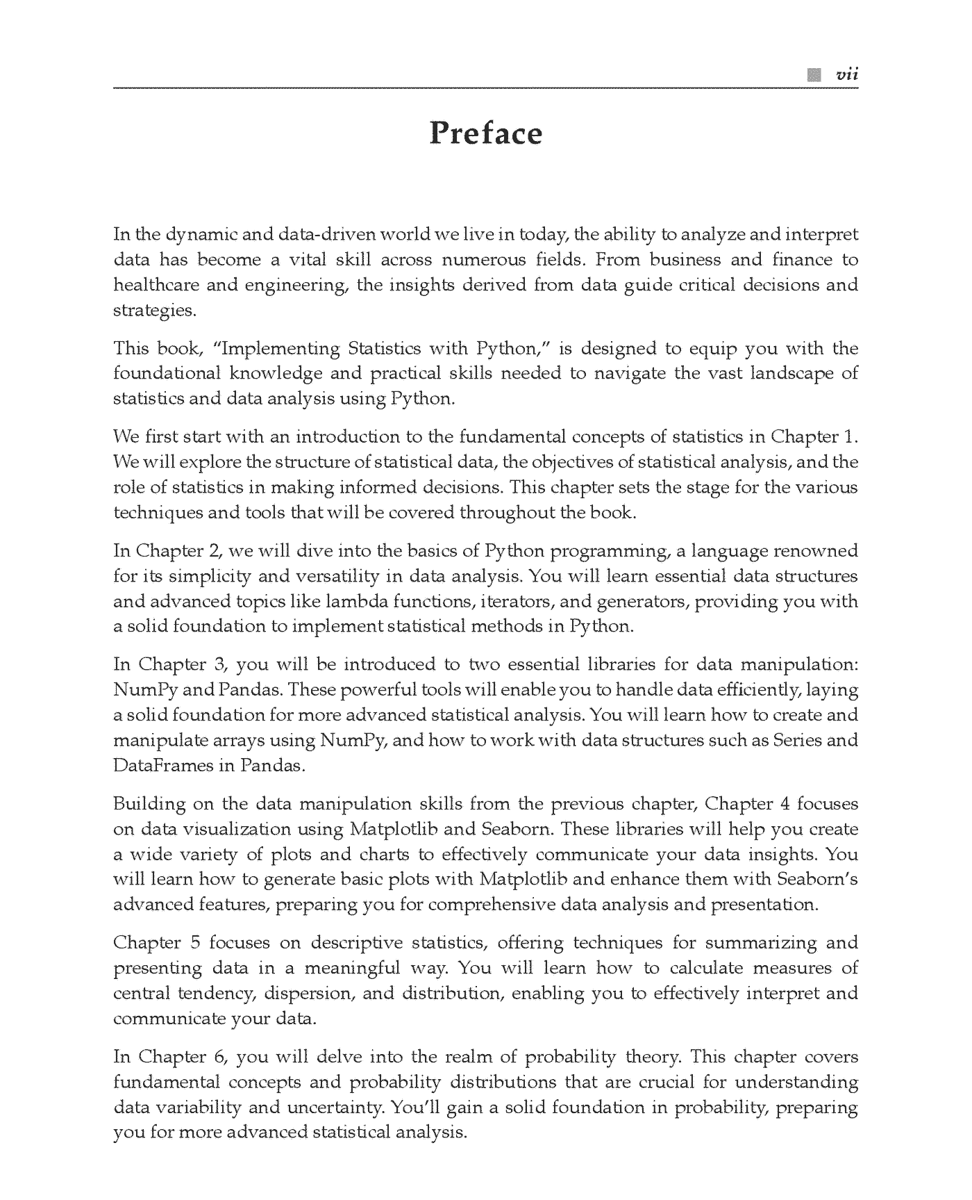 Fragment „Implementing Statistics with Python” — strona 7 z 27