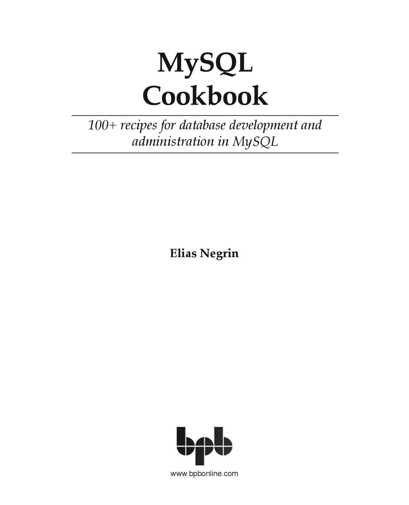 Fragment „MySQL Cookbook” — strona 1 z 25
