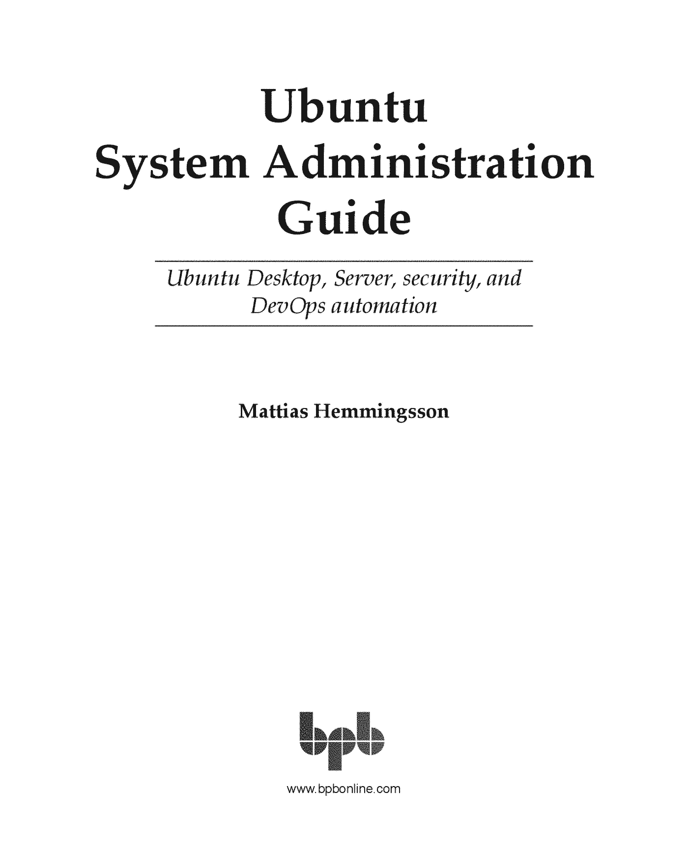 Fragment „Ubuntu System Administration Guide” — strona 1 z 27