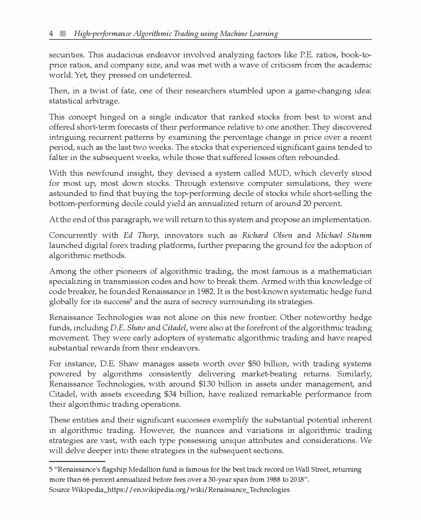Fragment „High-performance Algorithmic Trading using Machine Learning” — strona 24 z 25