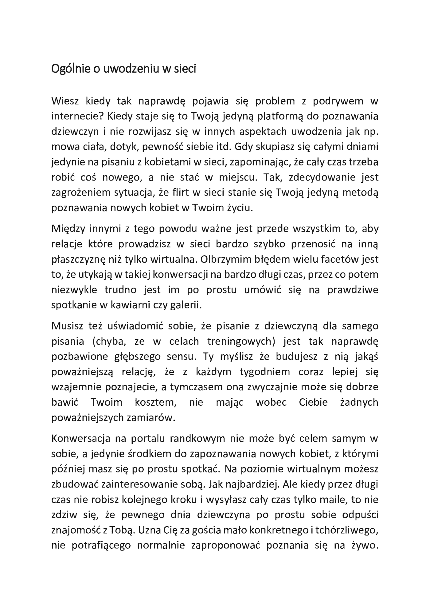 Fragment „Jak uwodzić w internecie - podstawy” — strona 1 z 2