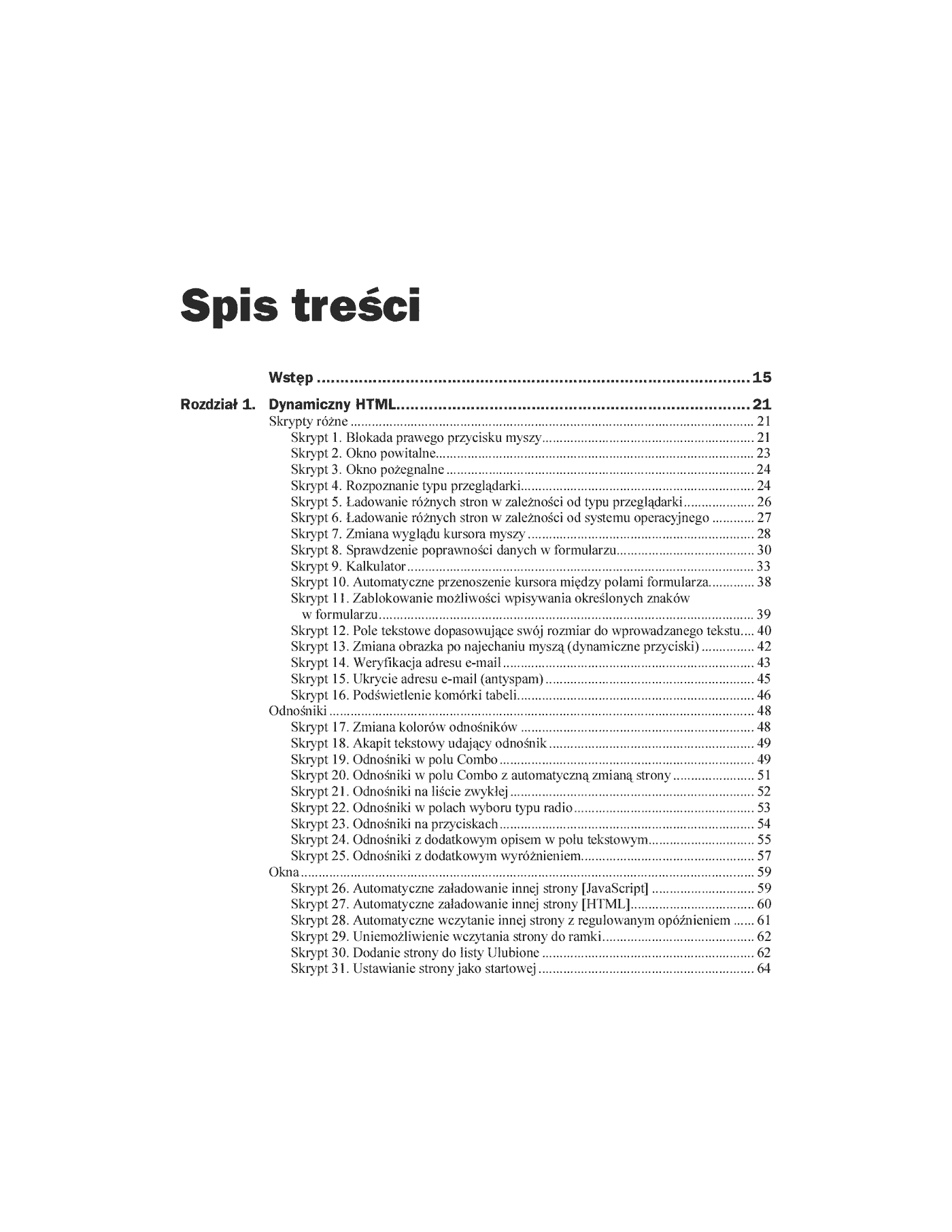 Fragment „505 praktycznych skryptów dla webmastera” — strona 2 z 30