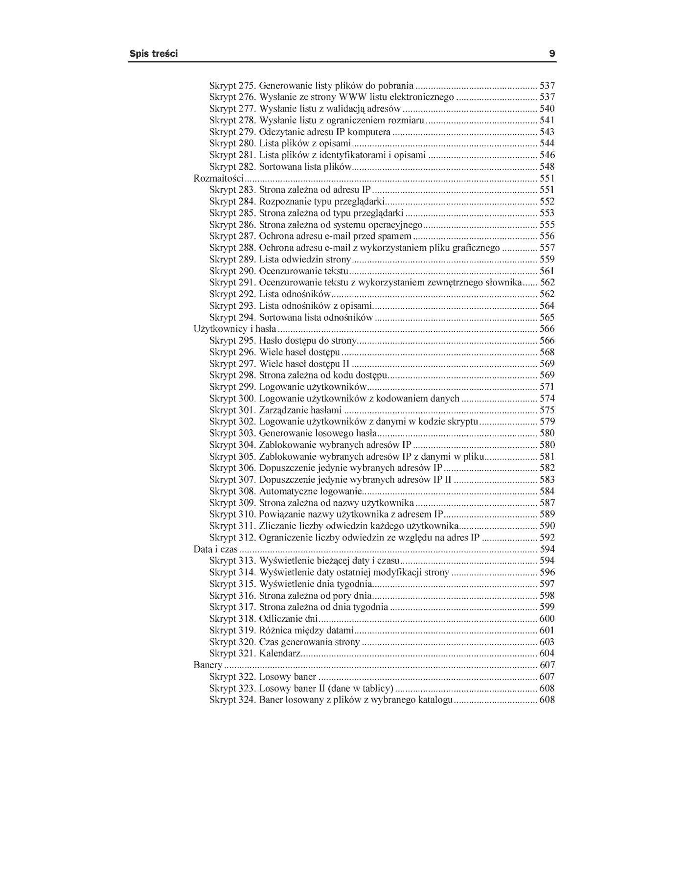 Fragment „505 praktycznych skryptów dla webmastera” — strona 8 z 30