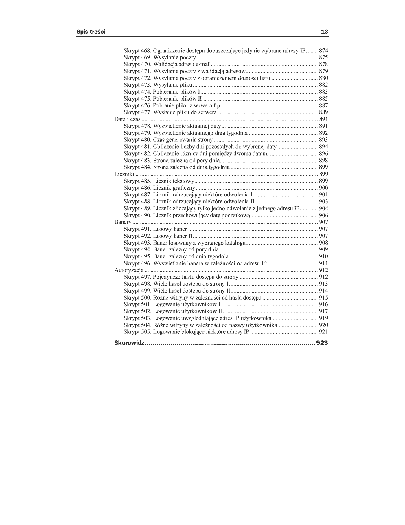 Fragment „505 praktycznych skryptów dla webmastera” — strona 12 z 30