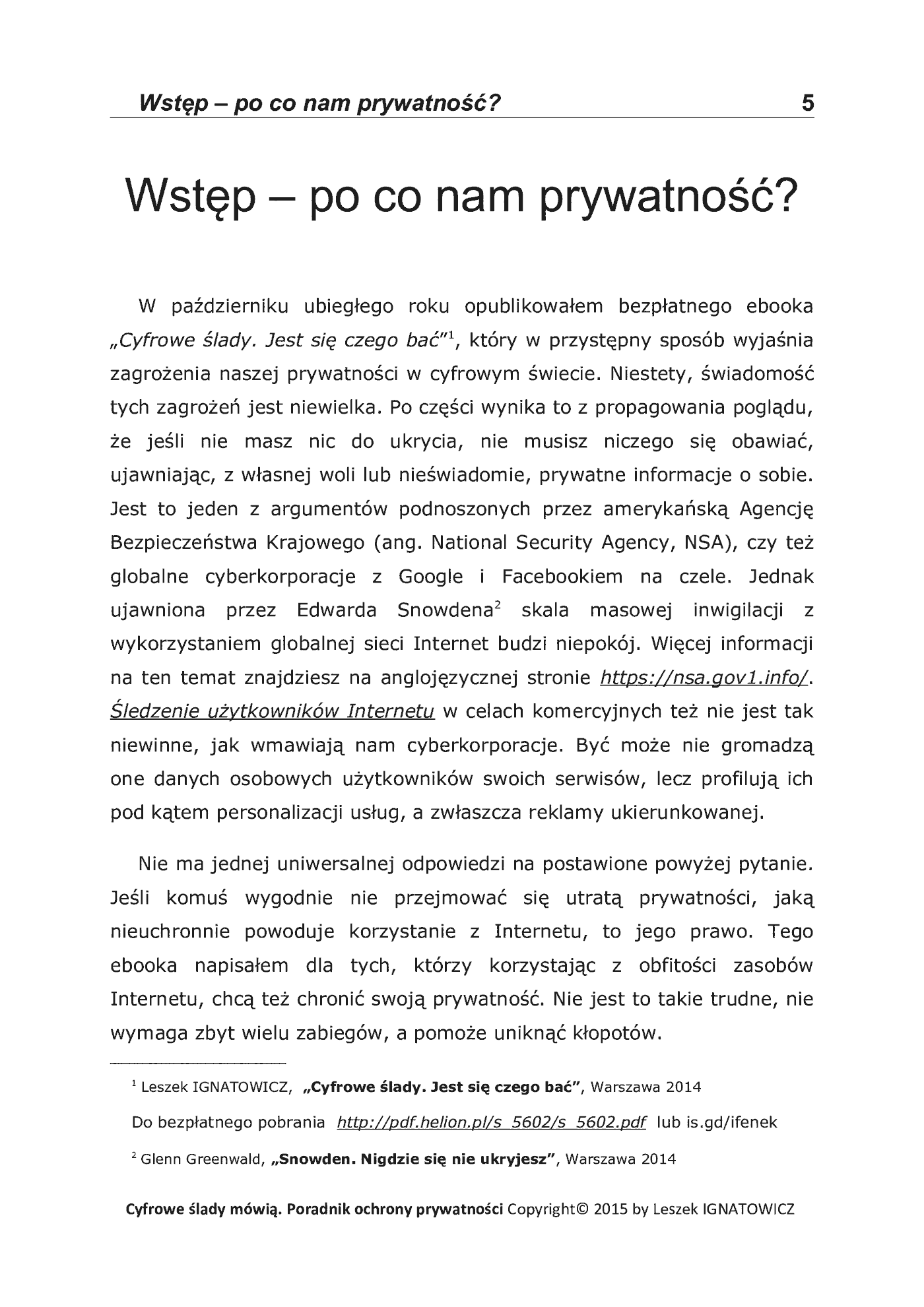 Fragment „Cyfrowe ślady mówią. Poradnik ochrony prywatności” — strona 5 z 18