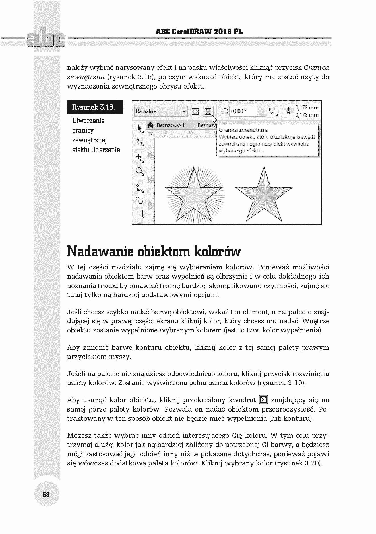 Fragment „ABC CorelDRAW 2018 PL” — strona 18 z 30