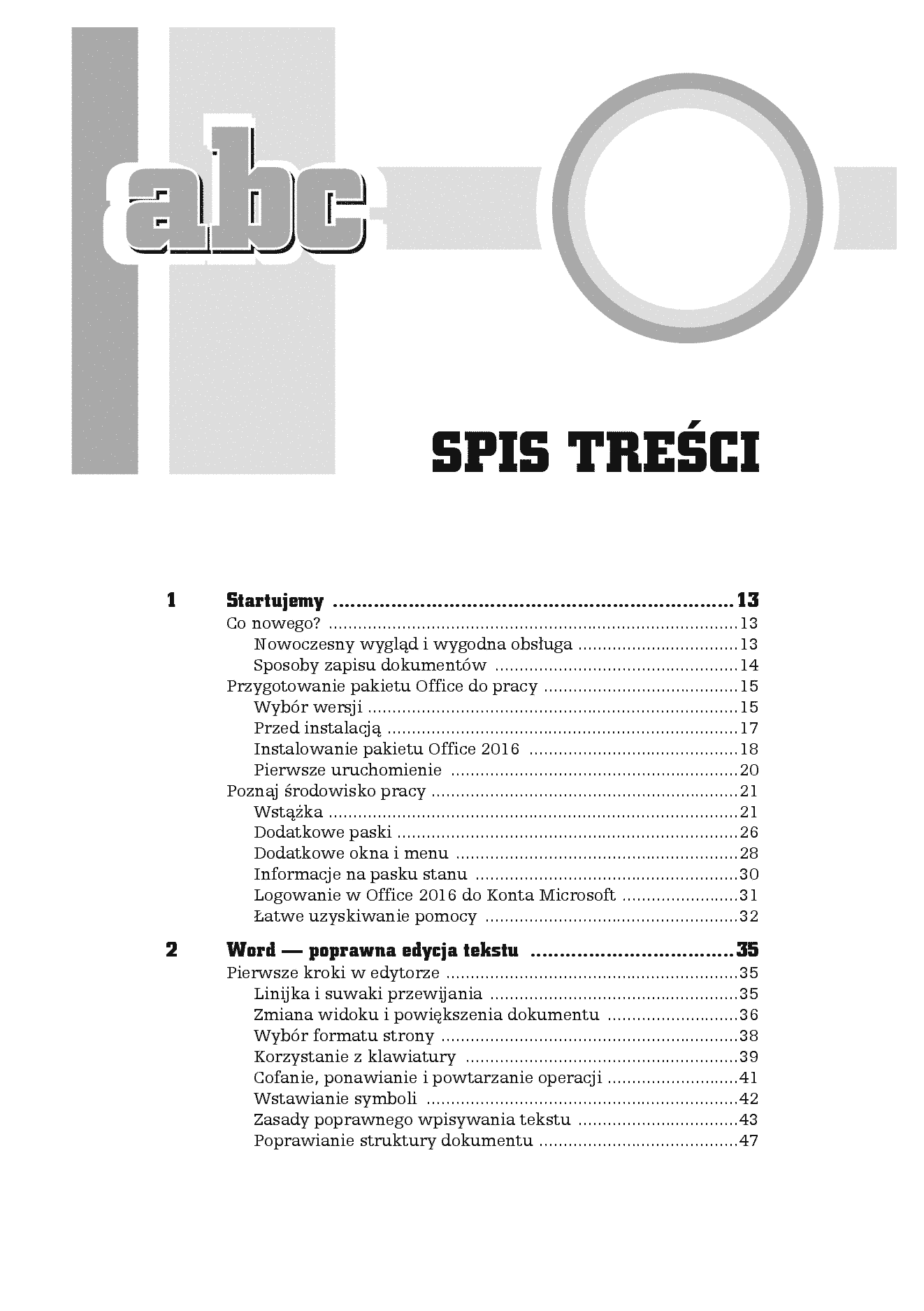 Fragment „ABC MS Office 2016 PL” — strona 3 z 30